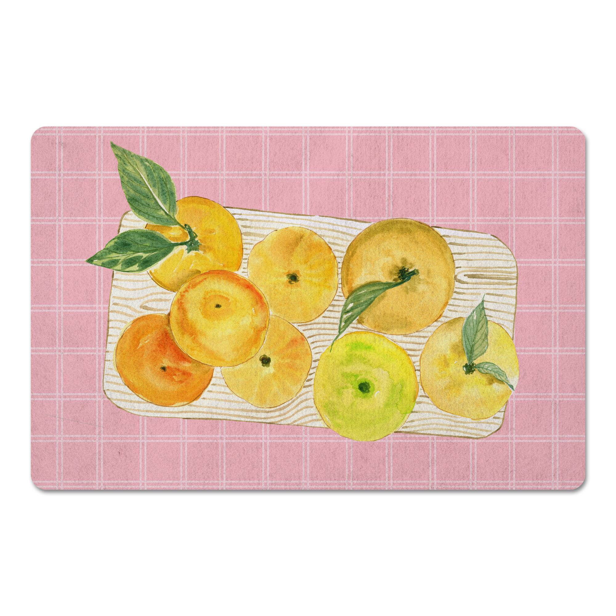 Watercolor Citrus Board Floor Mat