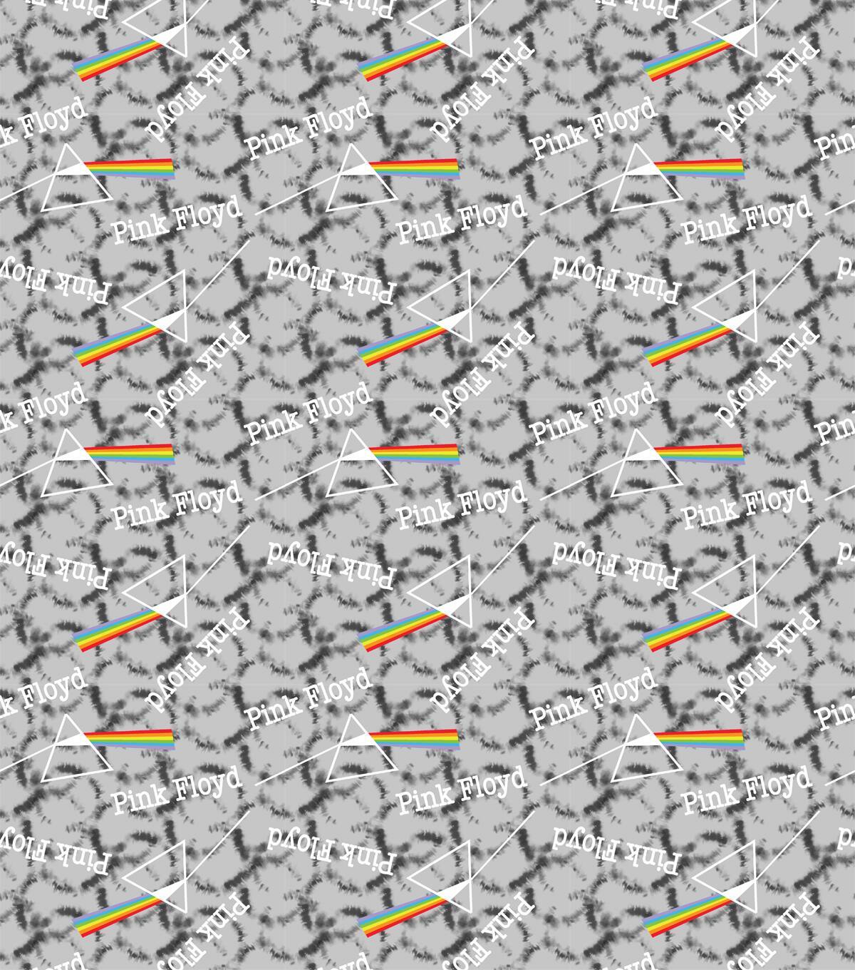 Perryscope Pink Floyd Tie Dye Dark Side Cotton Fabric