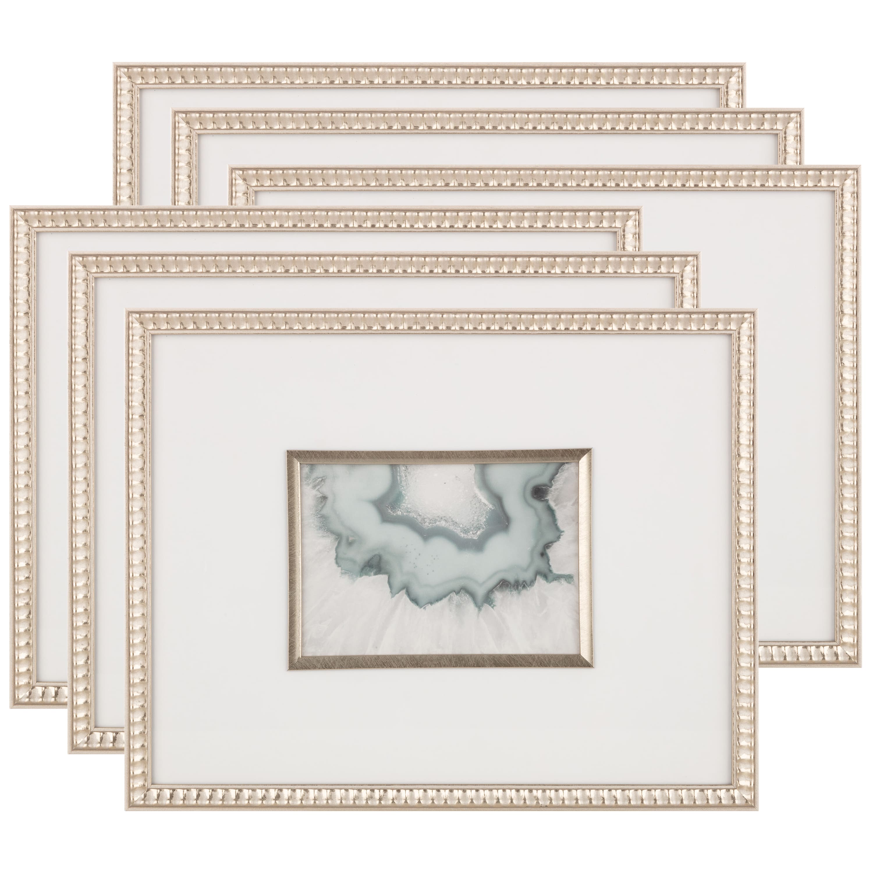 6 Pack: Metallic Gold Scalloped Frame with Mat, Gallery by Studio D&#xE9;cor&#xAE;