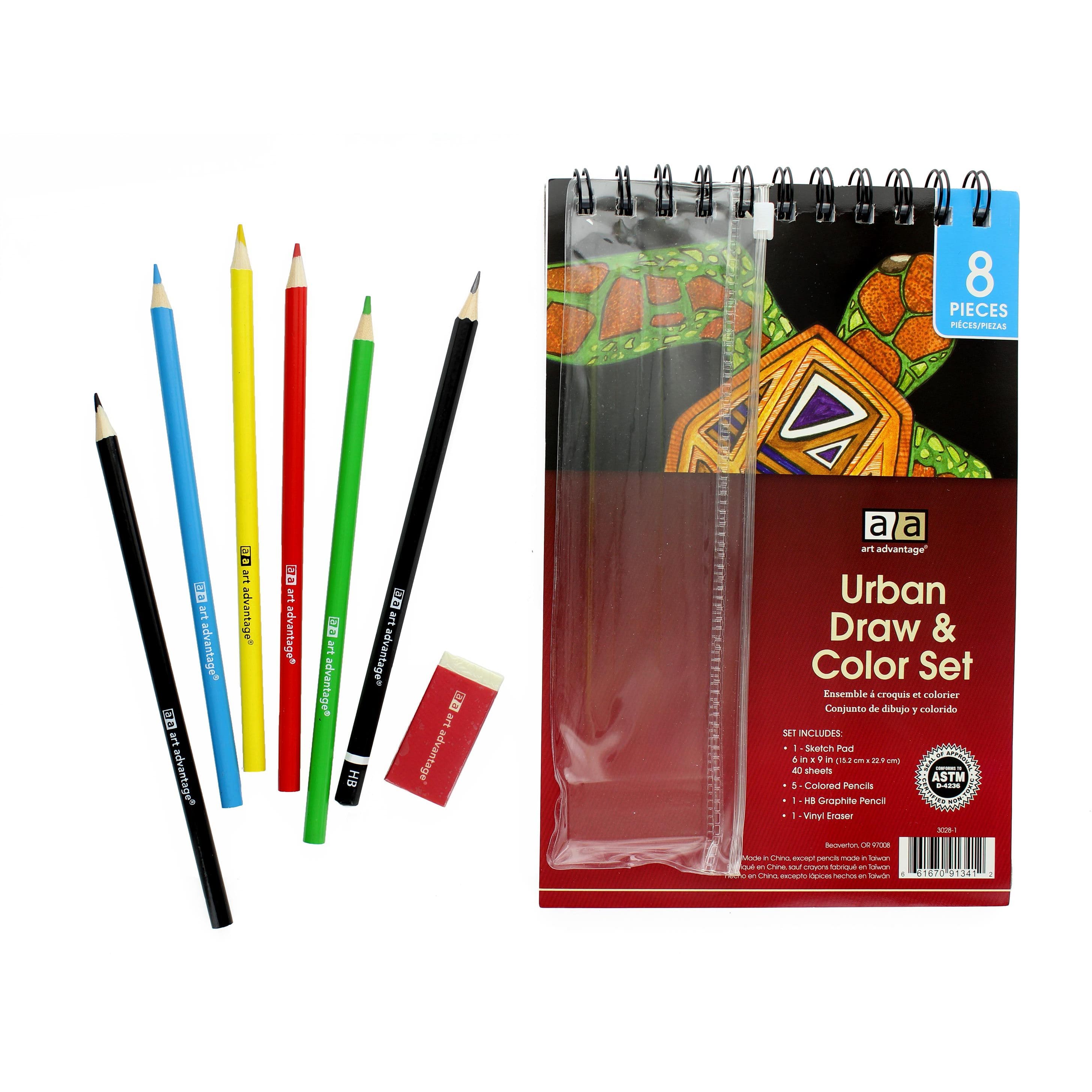 Art Advantage&#xAE; Urban Draw &#x26; Color Set