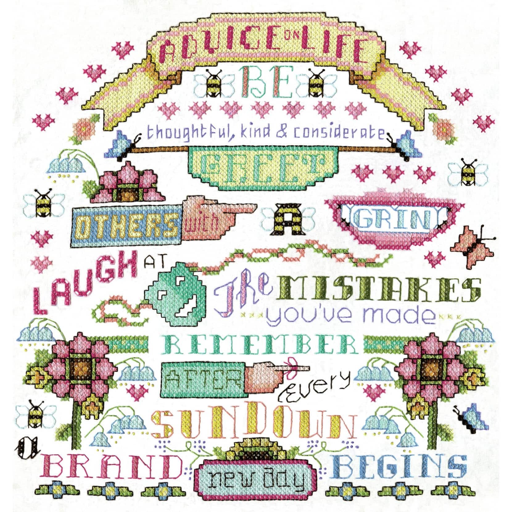 Design Works™ Advice On Life Stamped Cross Stitch Kit