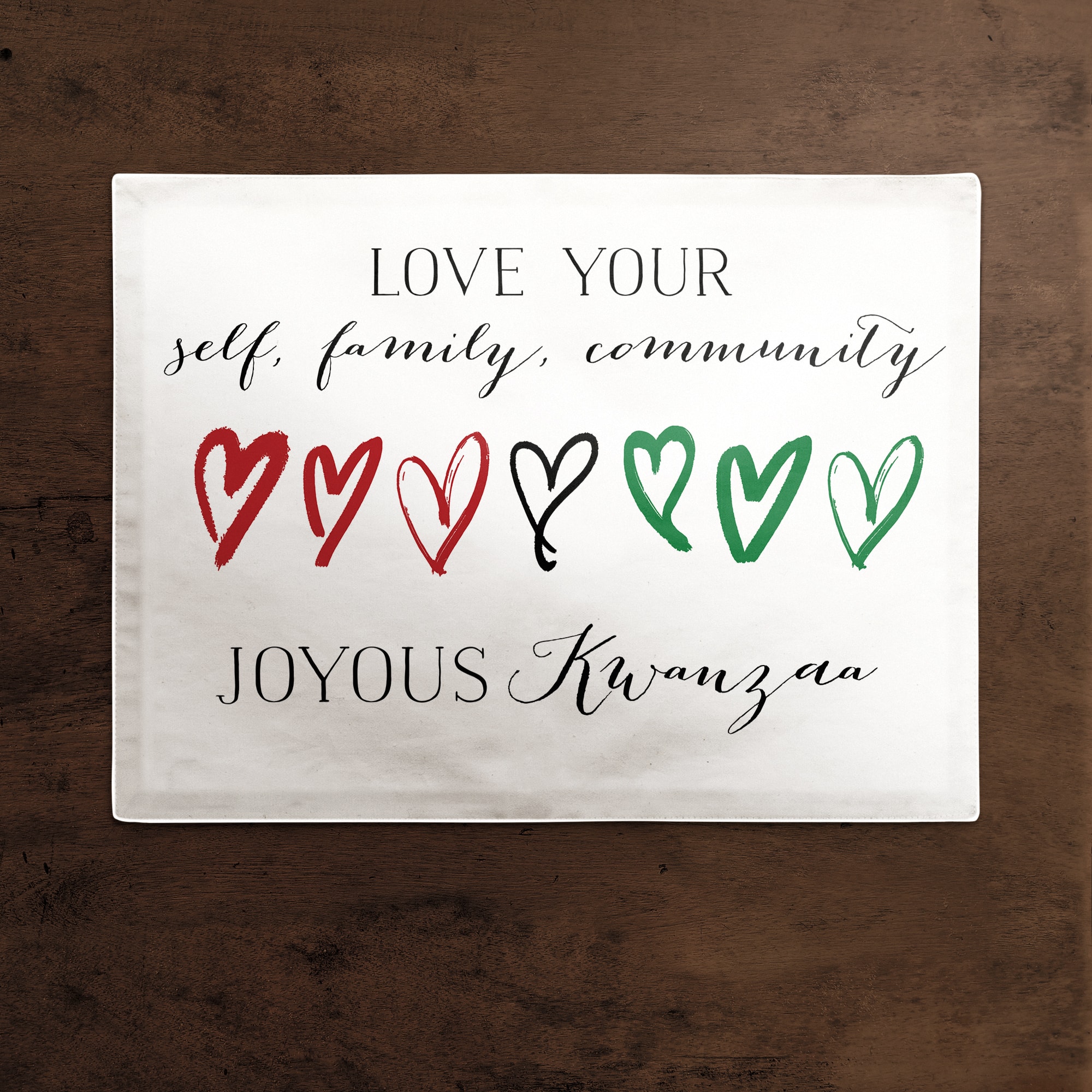 Love Self Family Community Print Placemat