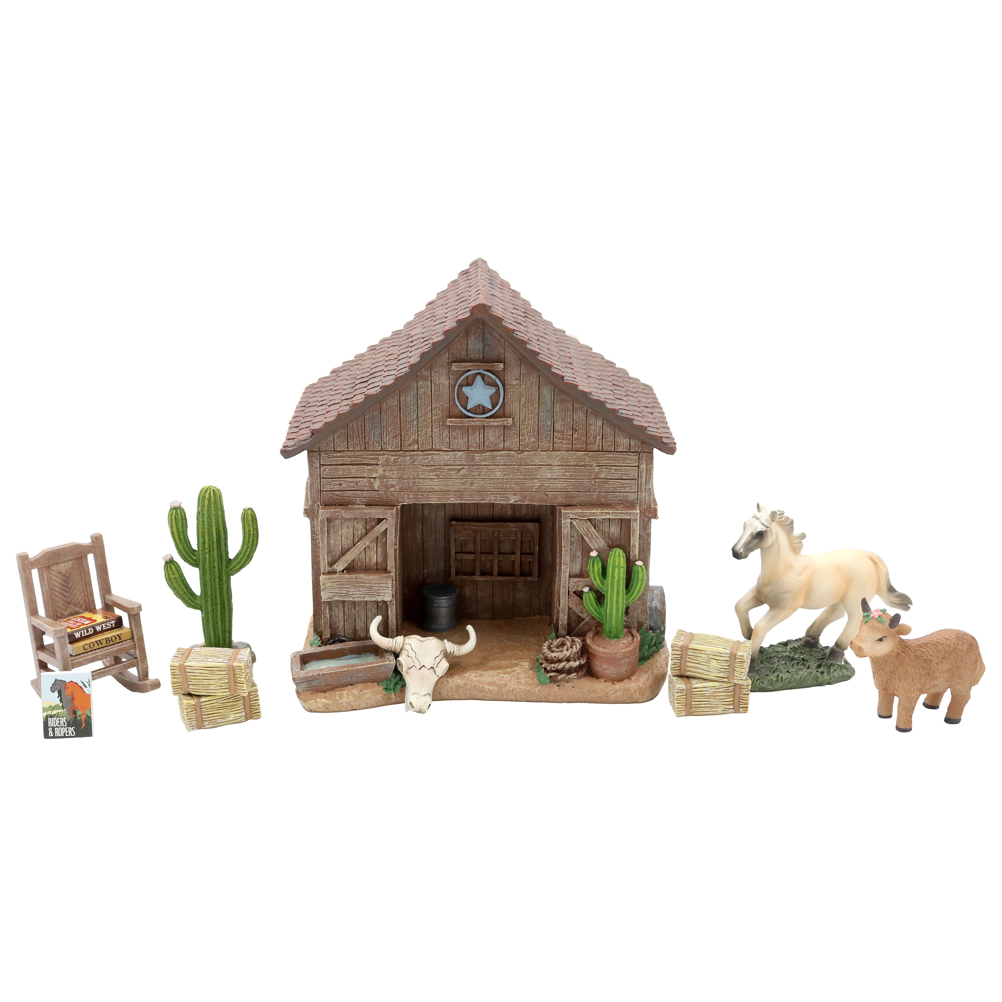 Ensemble de décorations miniatures de livres Far West d’Ashland