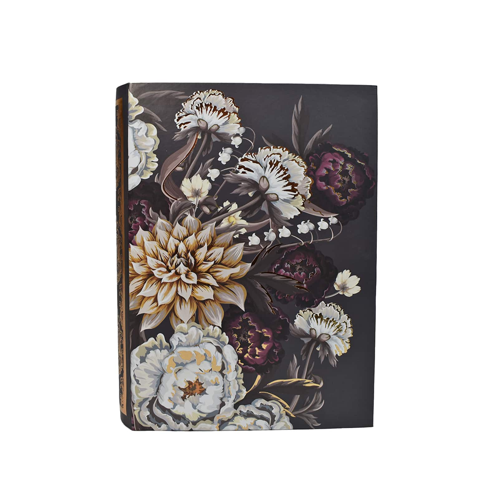 Small Purple, Black & White Decorative Book Box by Ashland®