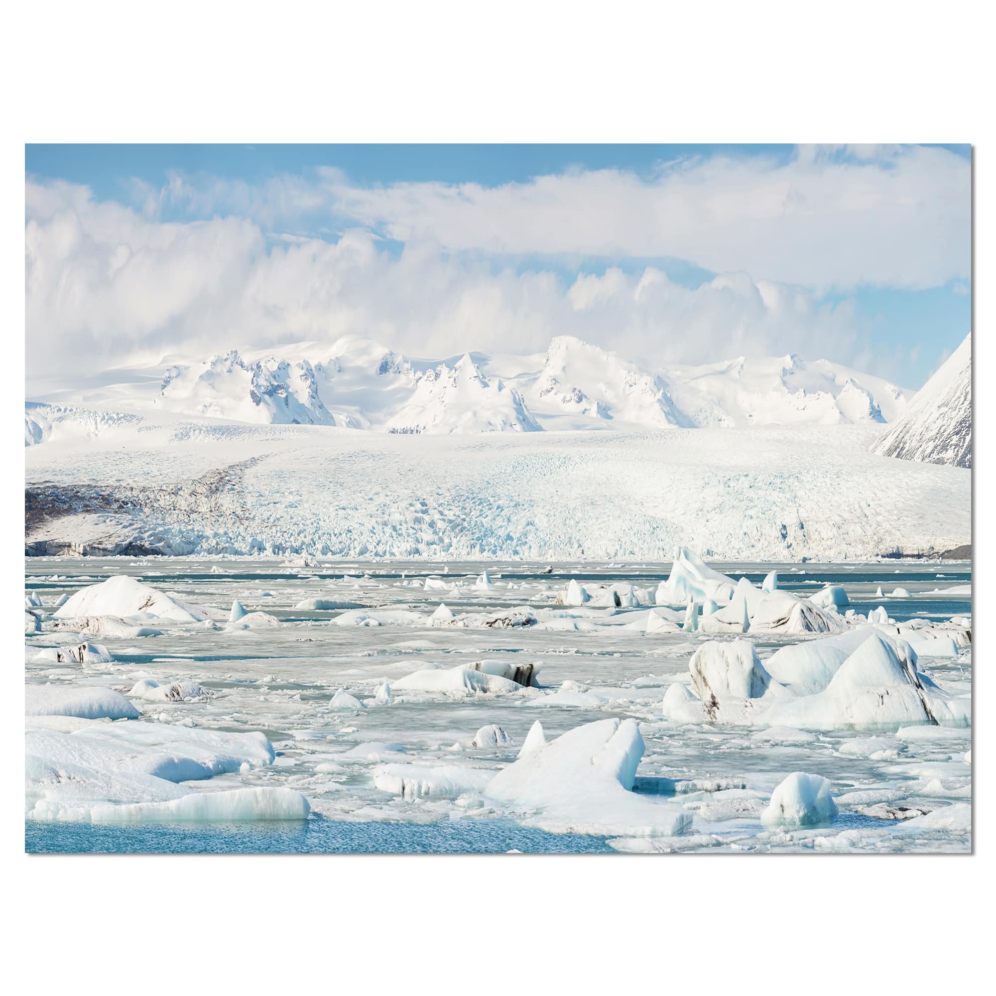 Designart - Vatnajokull Glacier in Iceland - Landscape Canvas Art Print