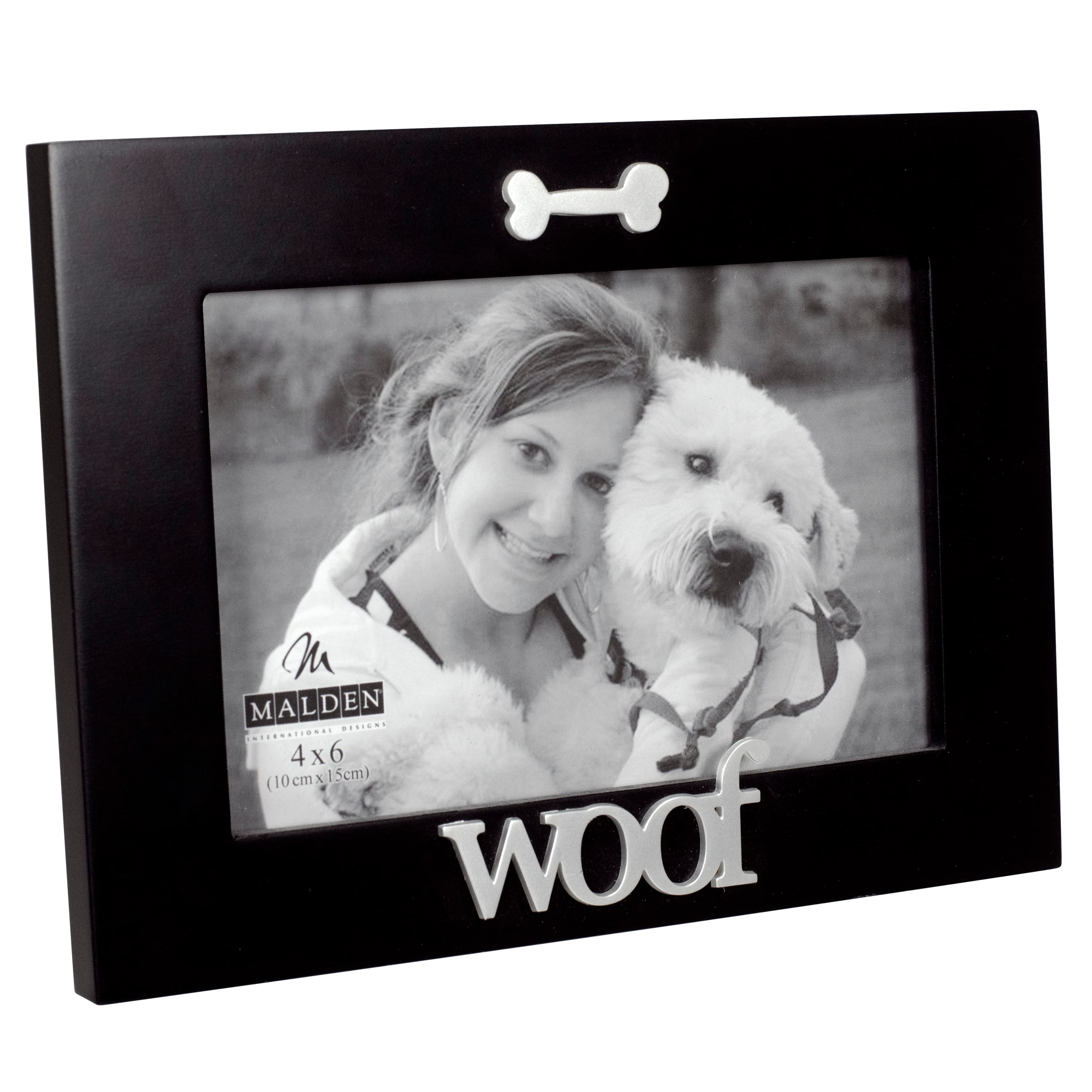 Malden International Designs Woof Expressions Black 4&#x22; x 6&#x22; Frame