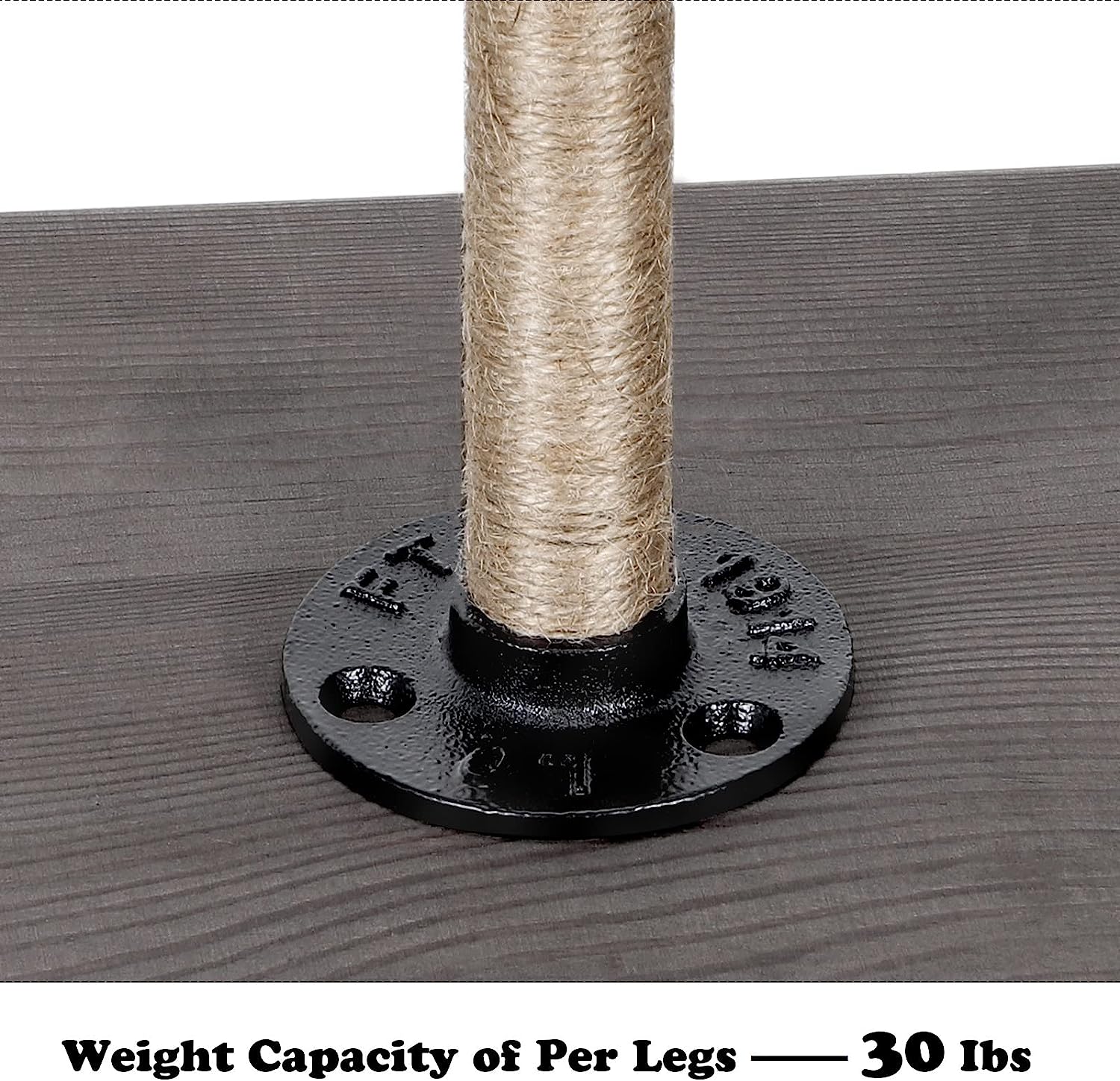 NEX&#x2122; Brown Industrial Pipe Metal Table Legs with Casters, 4ct.