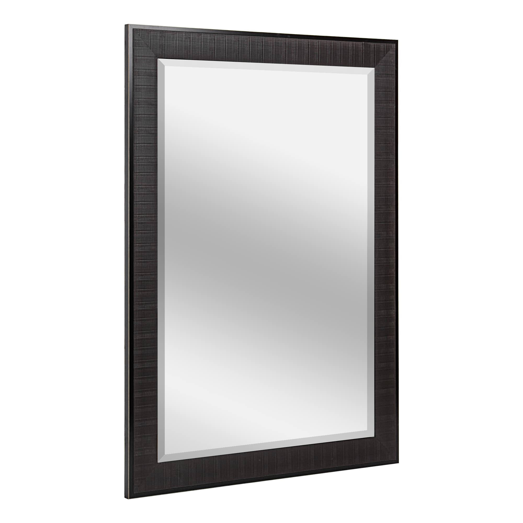 Head West&#xAE; Rustic Brown Framed Beveled Glass Accent Wall Mirror