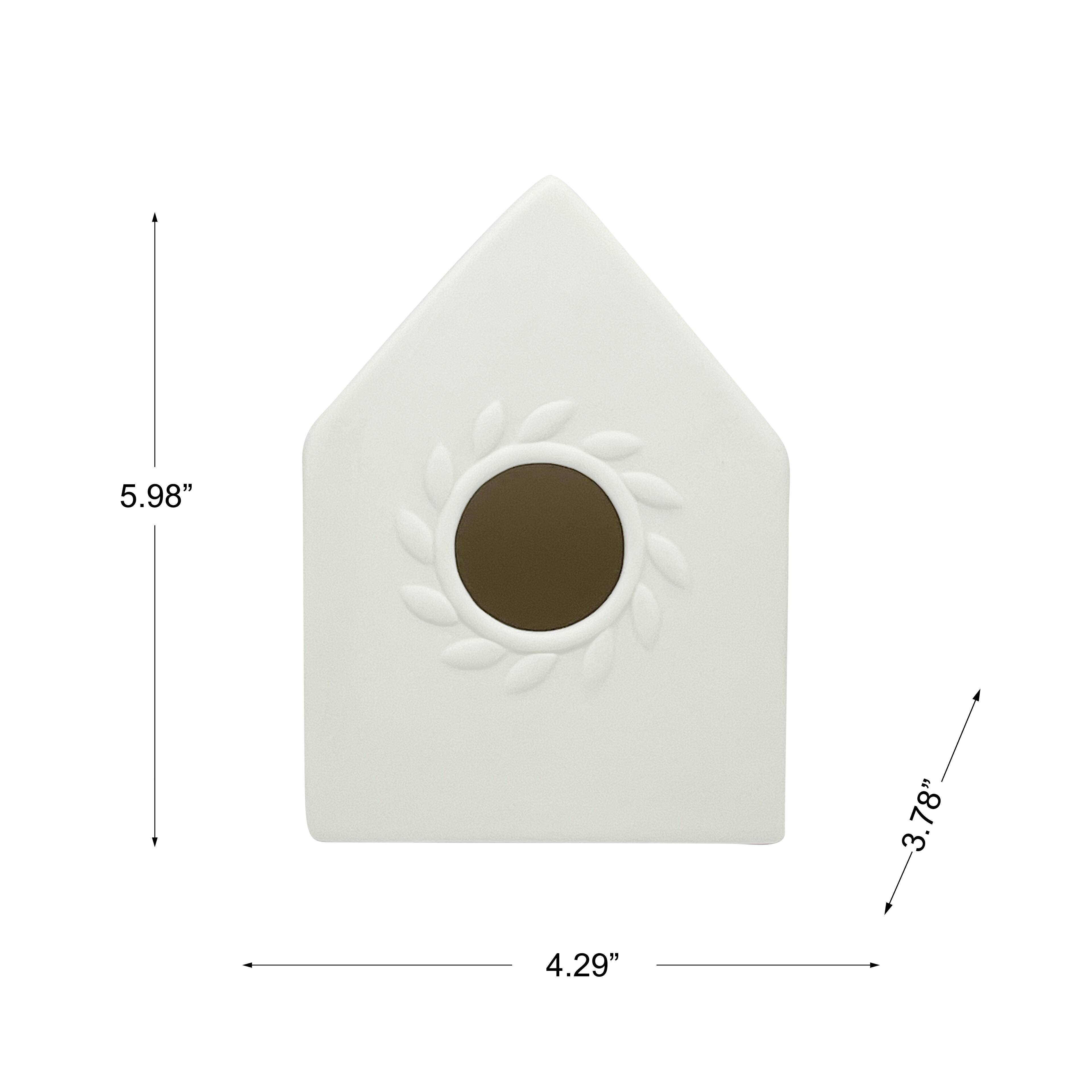 Nichoir en forme de trapèze en céramique, 15,1 cm de Make Market