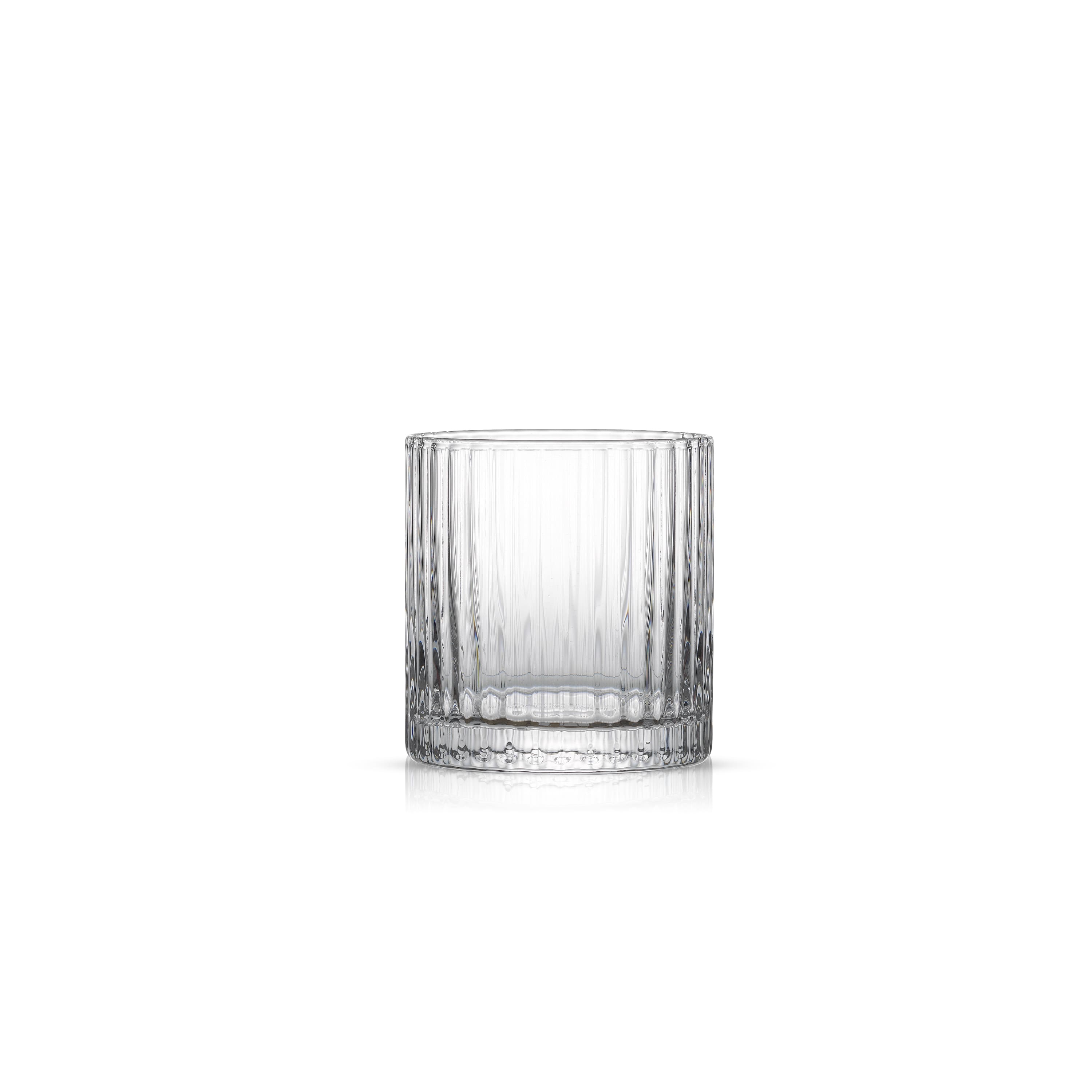 JoyJolt&#xAE; 10oz. Elle Fluted Double Old Fashion Whiskey Glasses, 2ct.