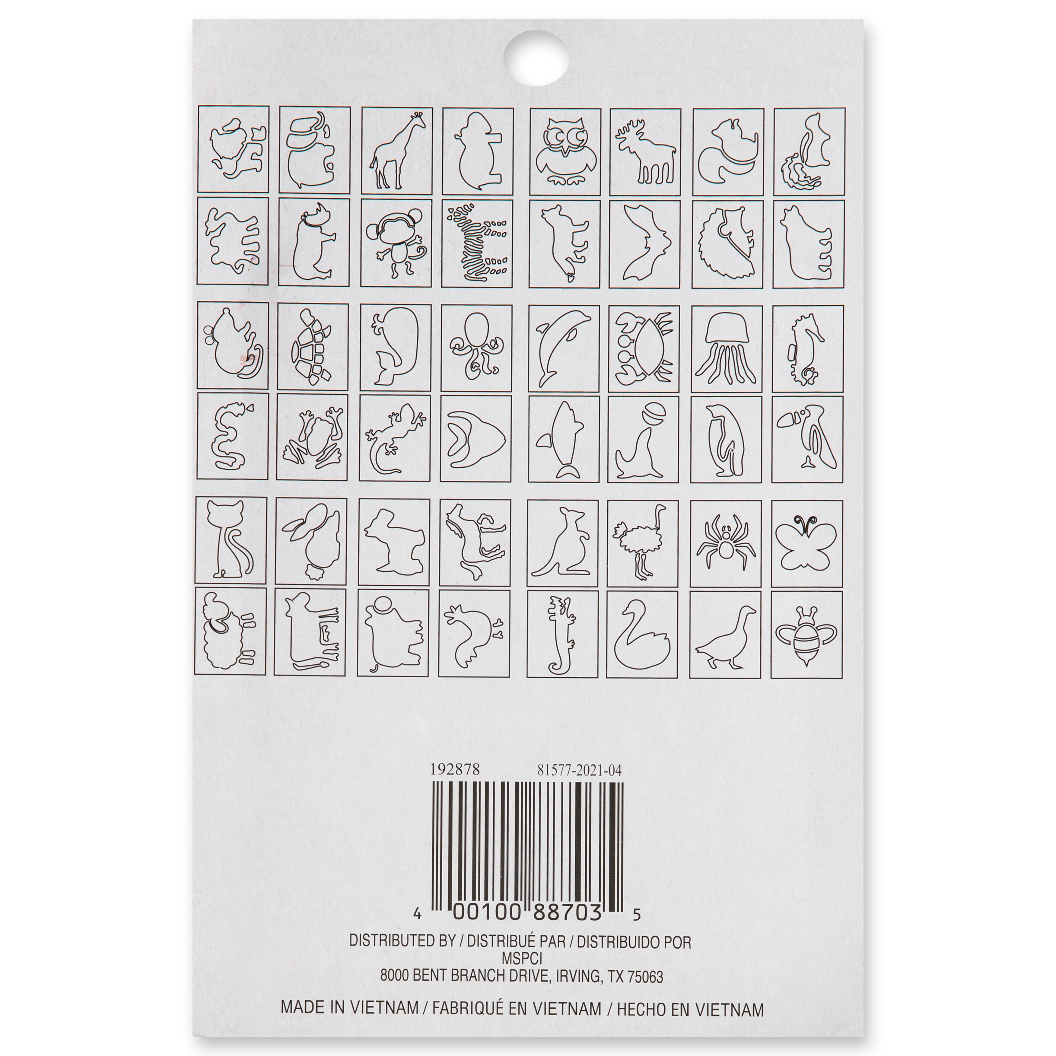 6 Pack: 3&#x22; Animal Paper Stencils Set by Craft Smart&#x2122;