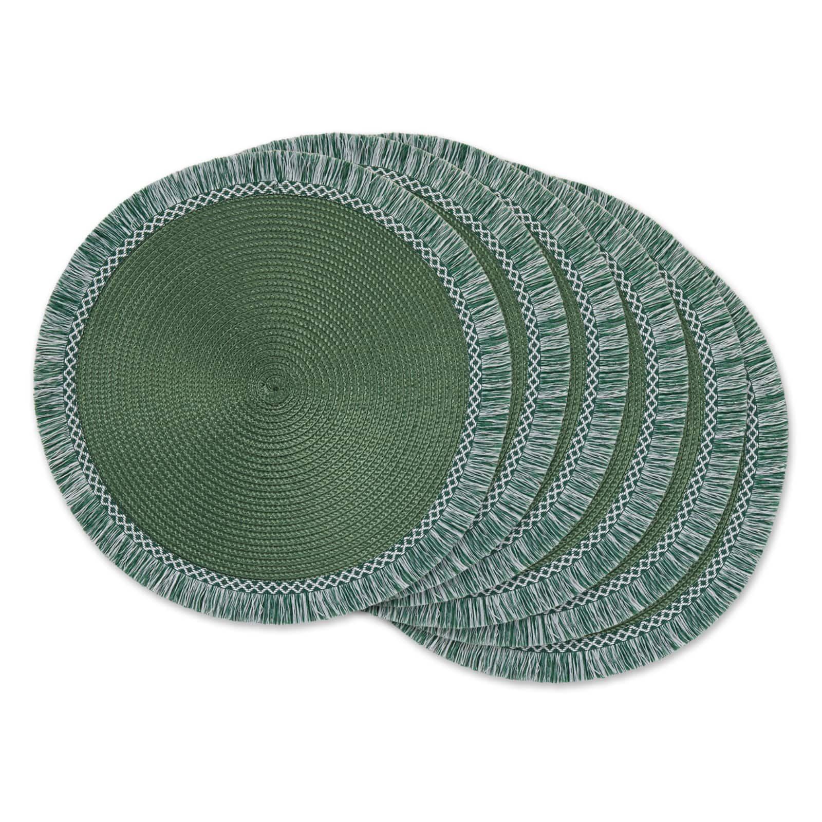 DII® Round Fringed Placemats, 6ct.