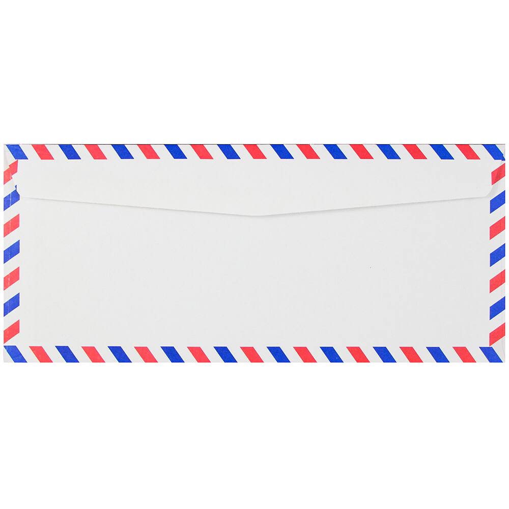 JAM Paper 4.125&#x22; x 9.5&#x22; White Airmail Envelopes