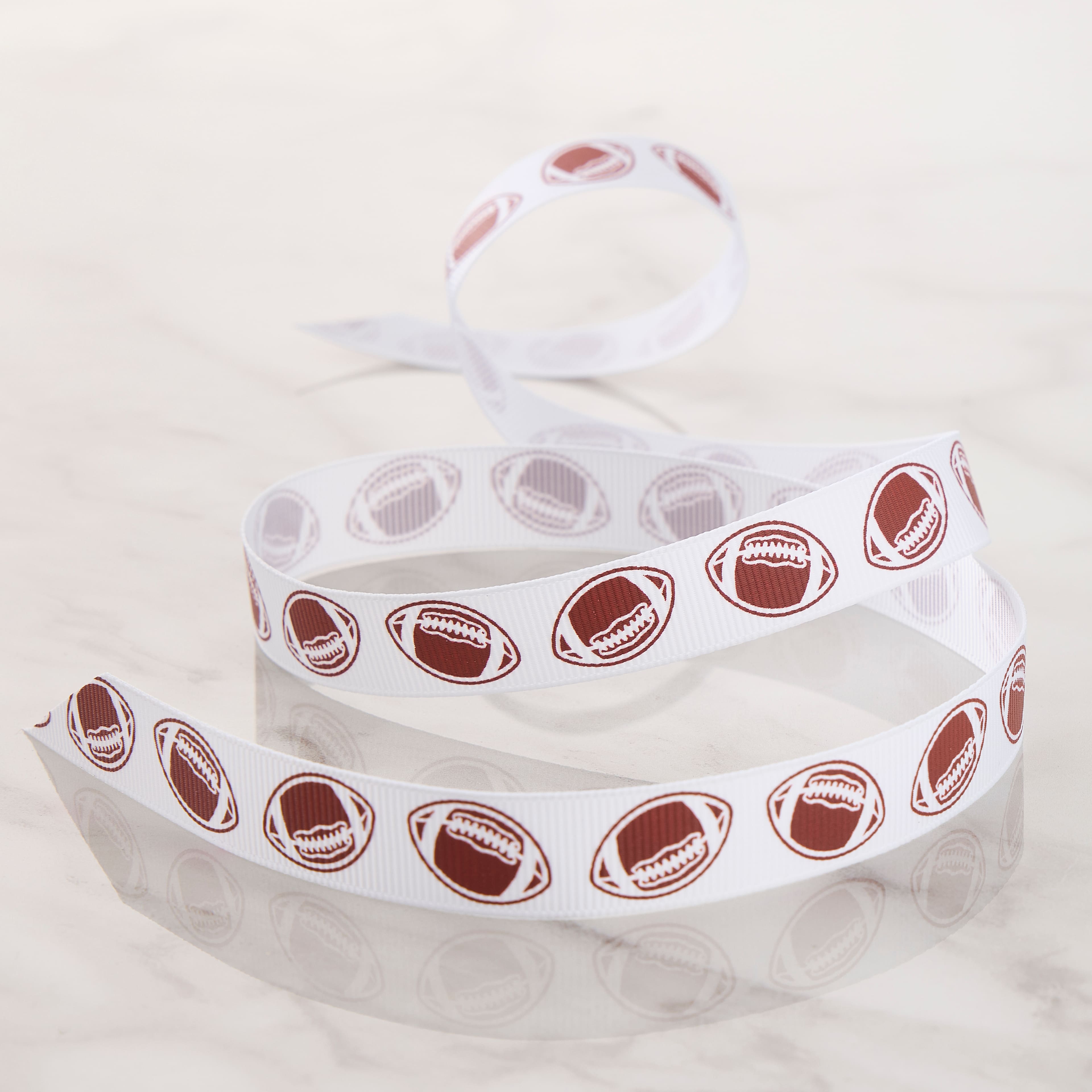 5/8&#x22; x 7yd. Football Ribbon by Celebrate It&#xAE; Classic