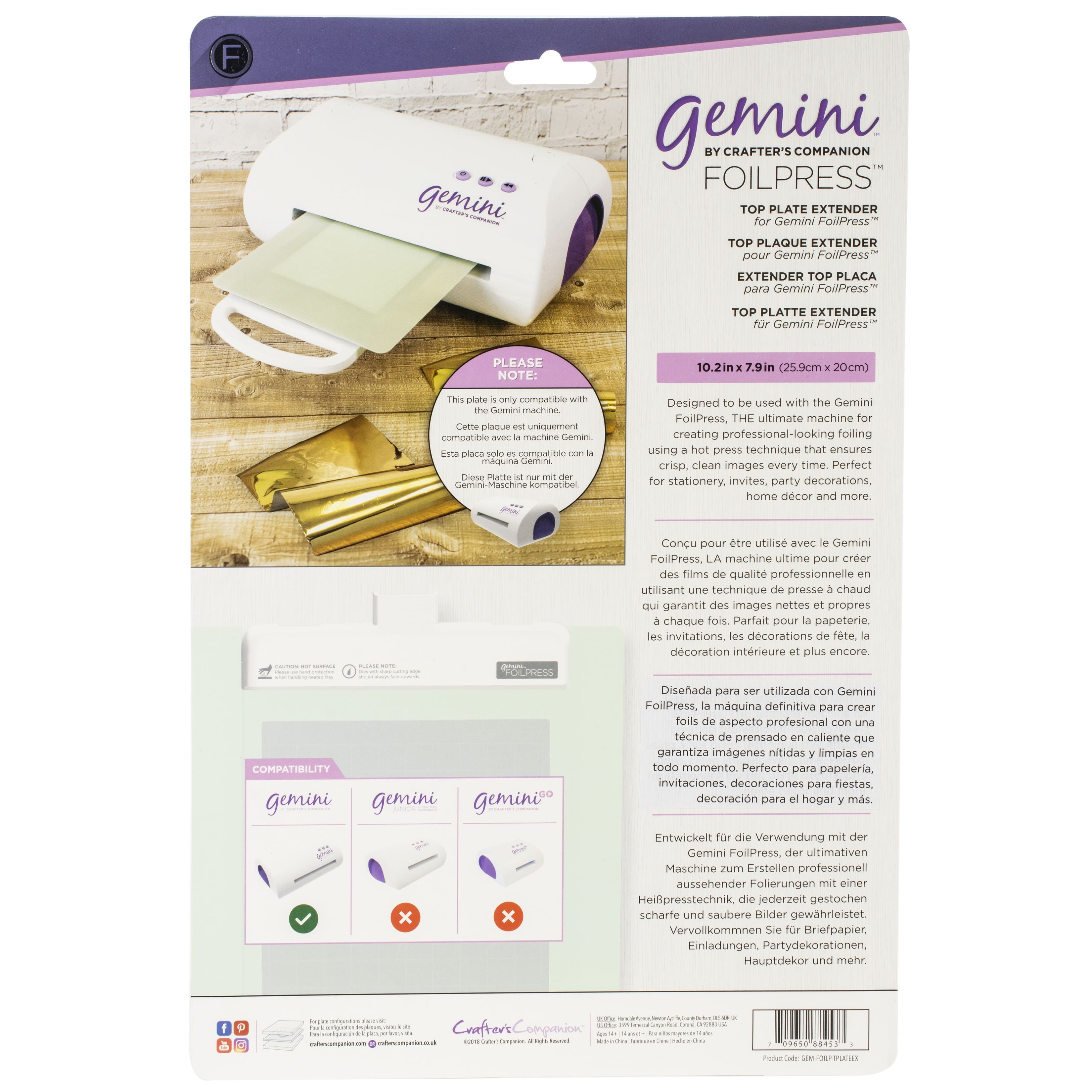 Gemini&#x2122; Foilpress Machine Top Plate Extender