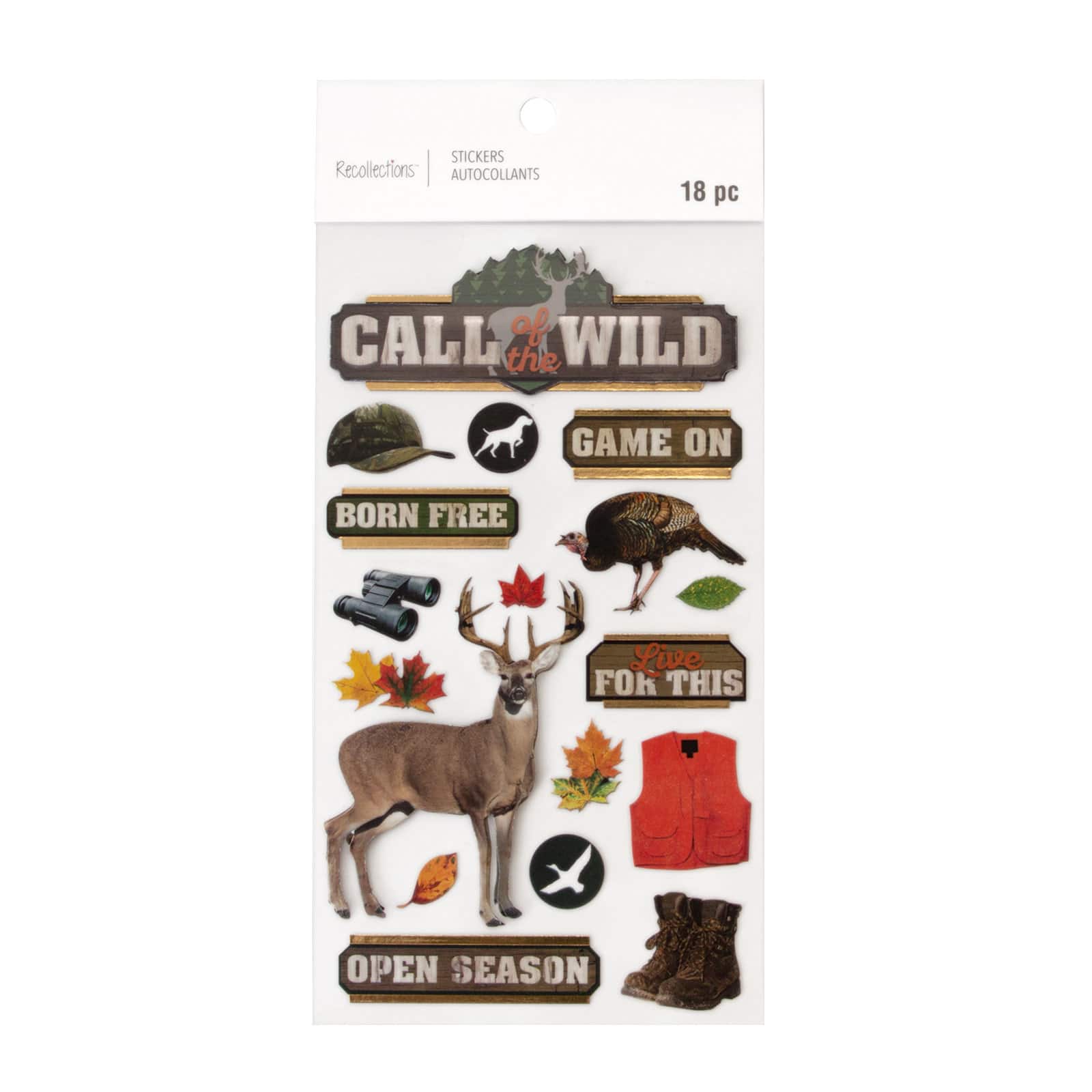 12 Pack: Call of the Wild Stickers by Recollections™