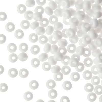 Dazzle-It!™ 6/0 Czech Glass Glass Seed Beads, Opaque White image