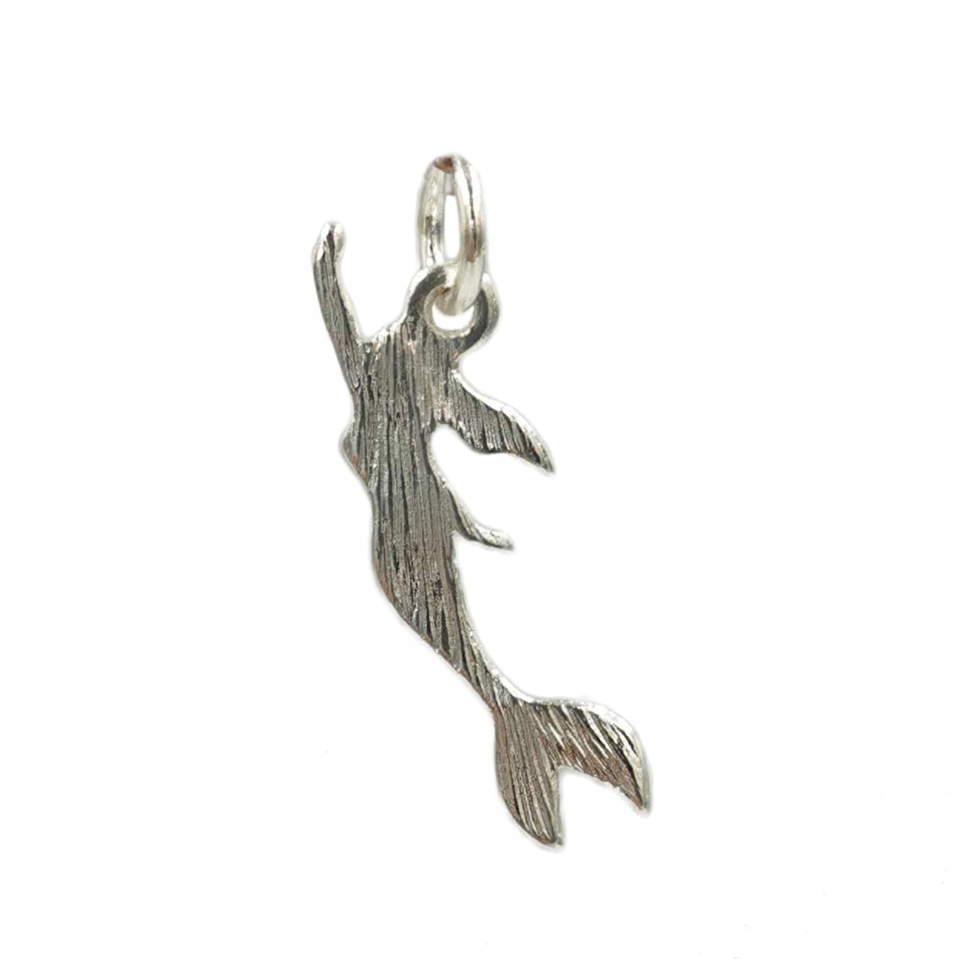 12 Pack: Charmalong™ Antique Silver Plated Mermaid Charm by Bead Landing™