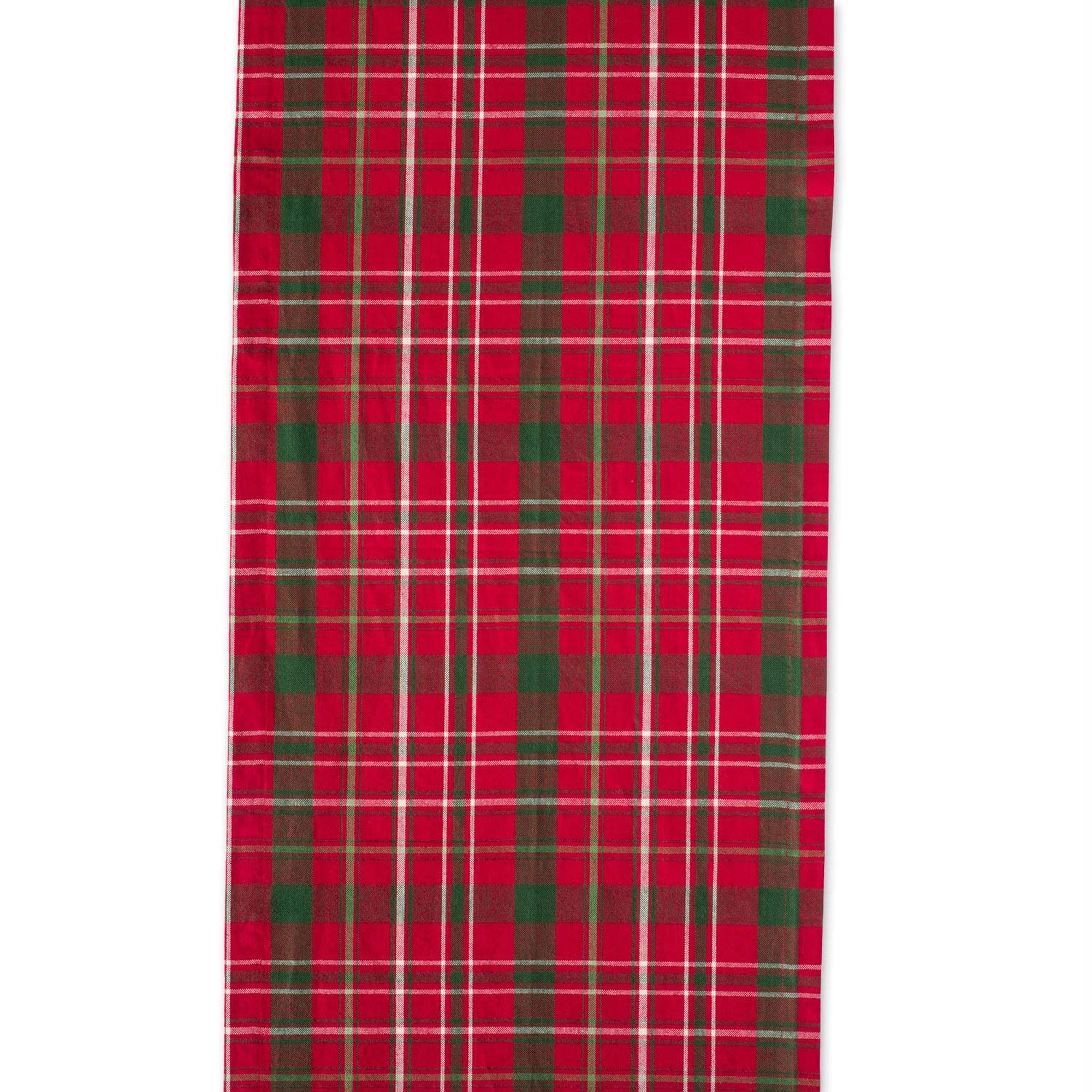 DII&#xAE; 72&#x22; Tartan Holly Plaid Table Runner