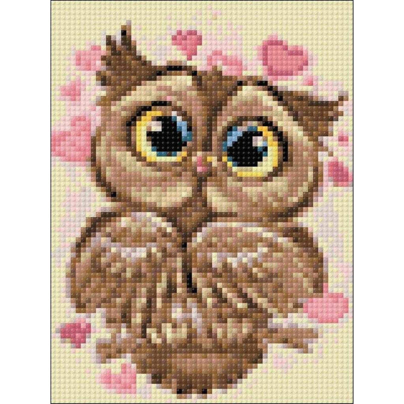 Diamond Painting - Full Round - Valentine Love Owl(30*30cm)-1116029.09