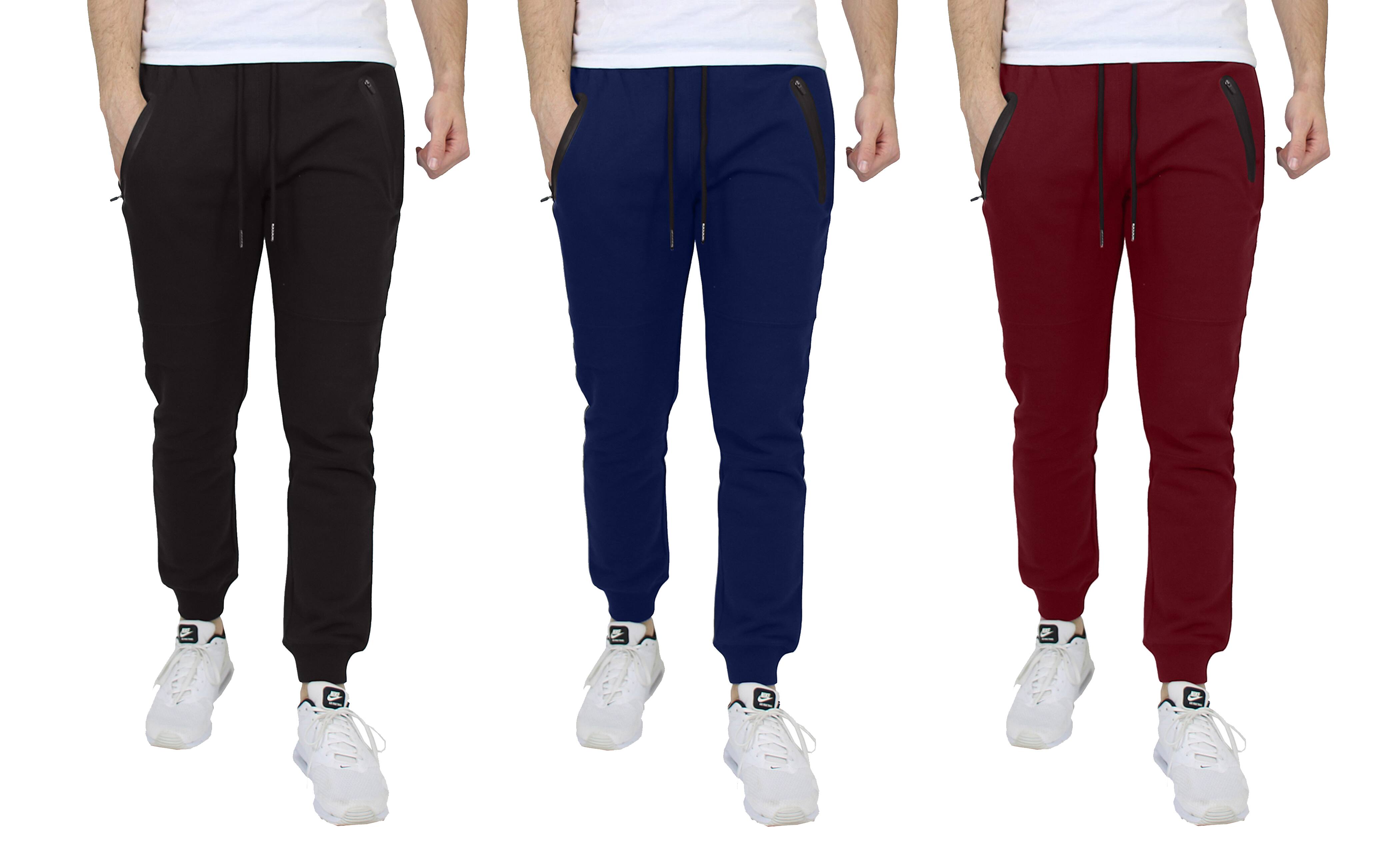 3-Pack] Men's Slim-Fit Fleece Jogger Sweatpants – GalaxybyHarvic