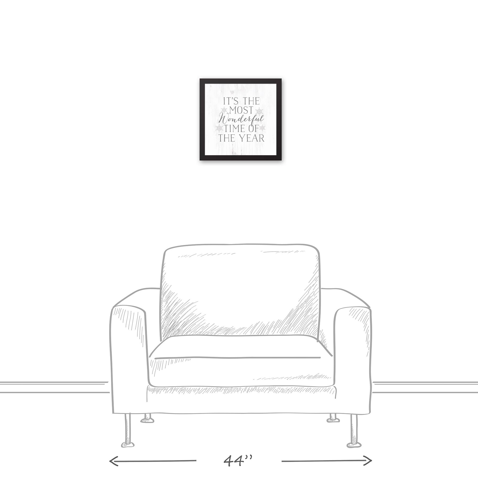 The Most Wonderful Time of the Year 12x12 Black Framed Canvas