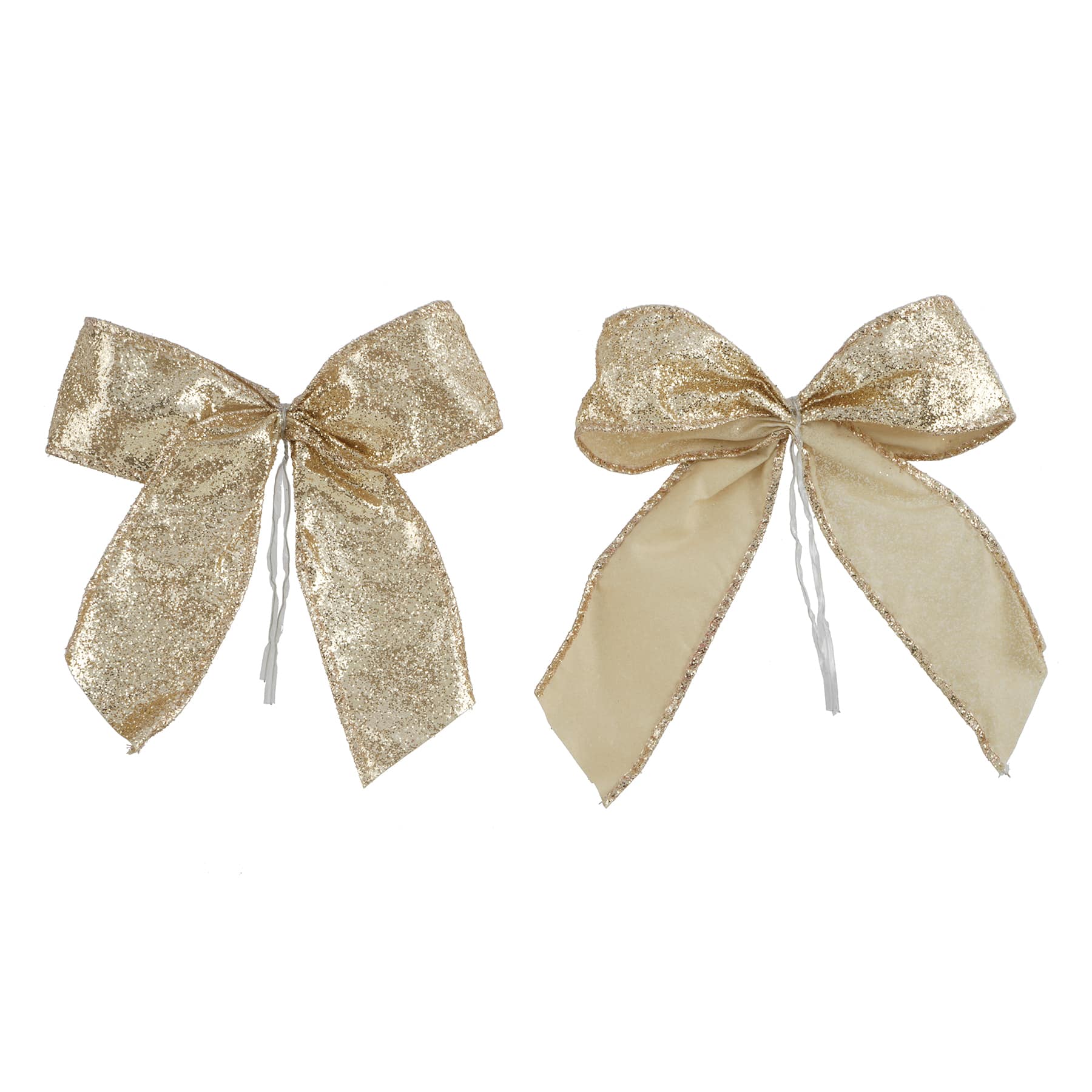 6&#x22; Gold Glitter Bows, 6ct. by Celebrate It&#x2122;