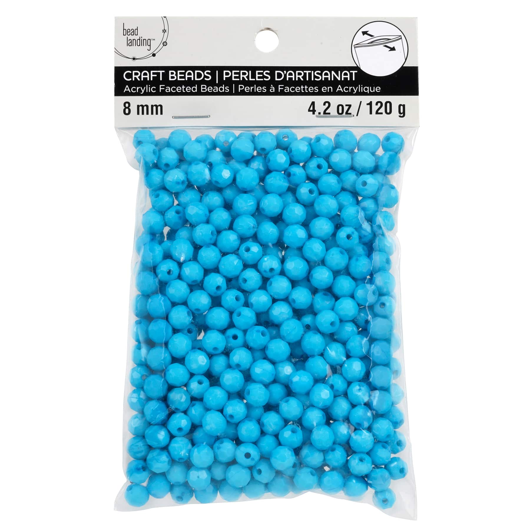 8mm Faceted Acrylic Round Craft Beads by Bead Landing™