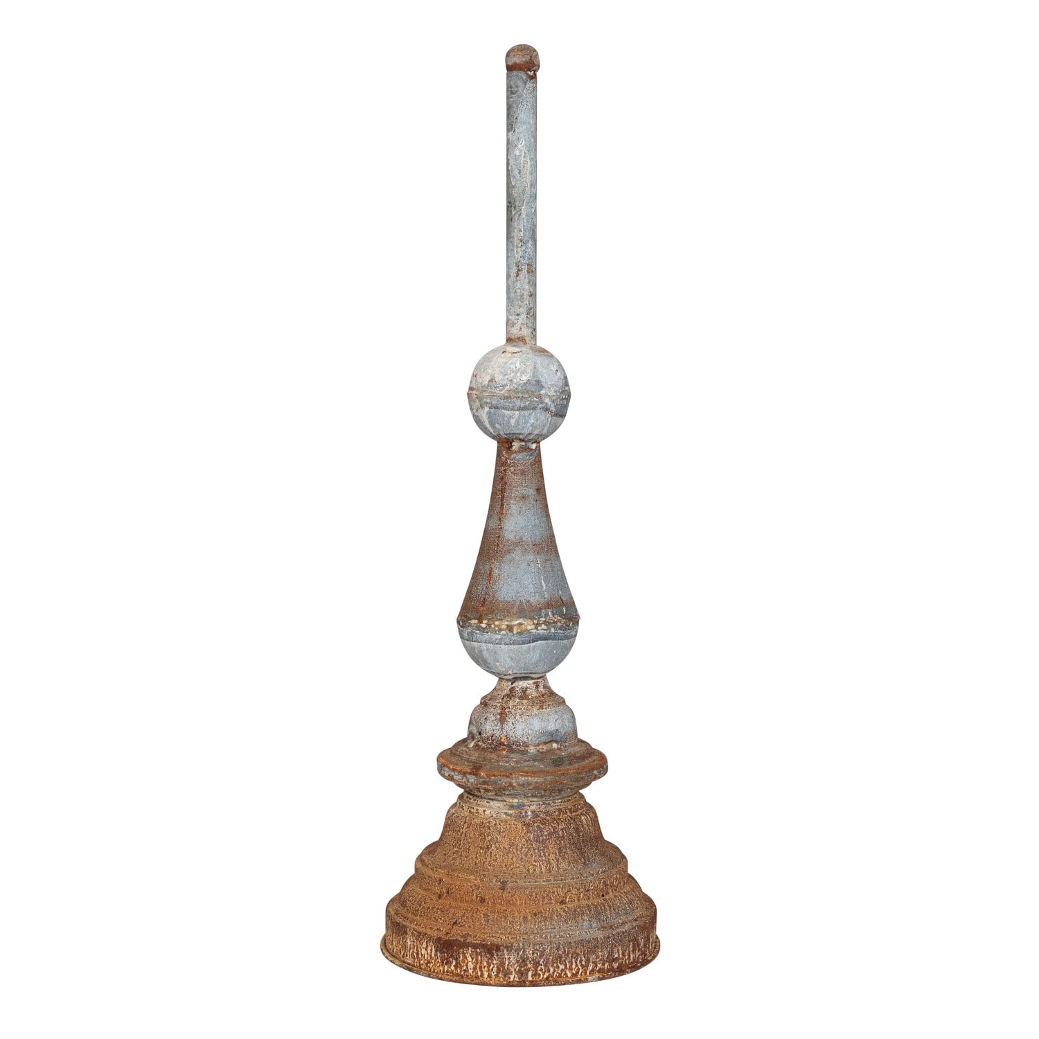 Hello Honey® 29" Distressed Zinc Finish Metal Finial Spindle Décor