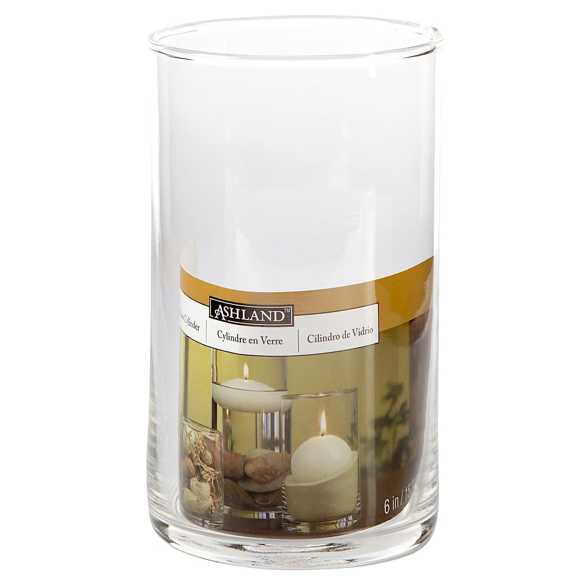 12 Pack: 6&#x22; Cylinder Glass Candle Holder by Ashland&#xAE;
