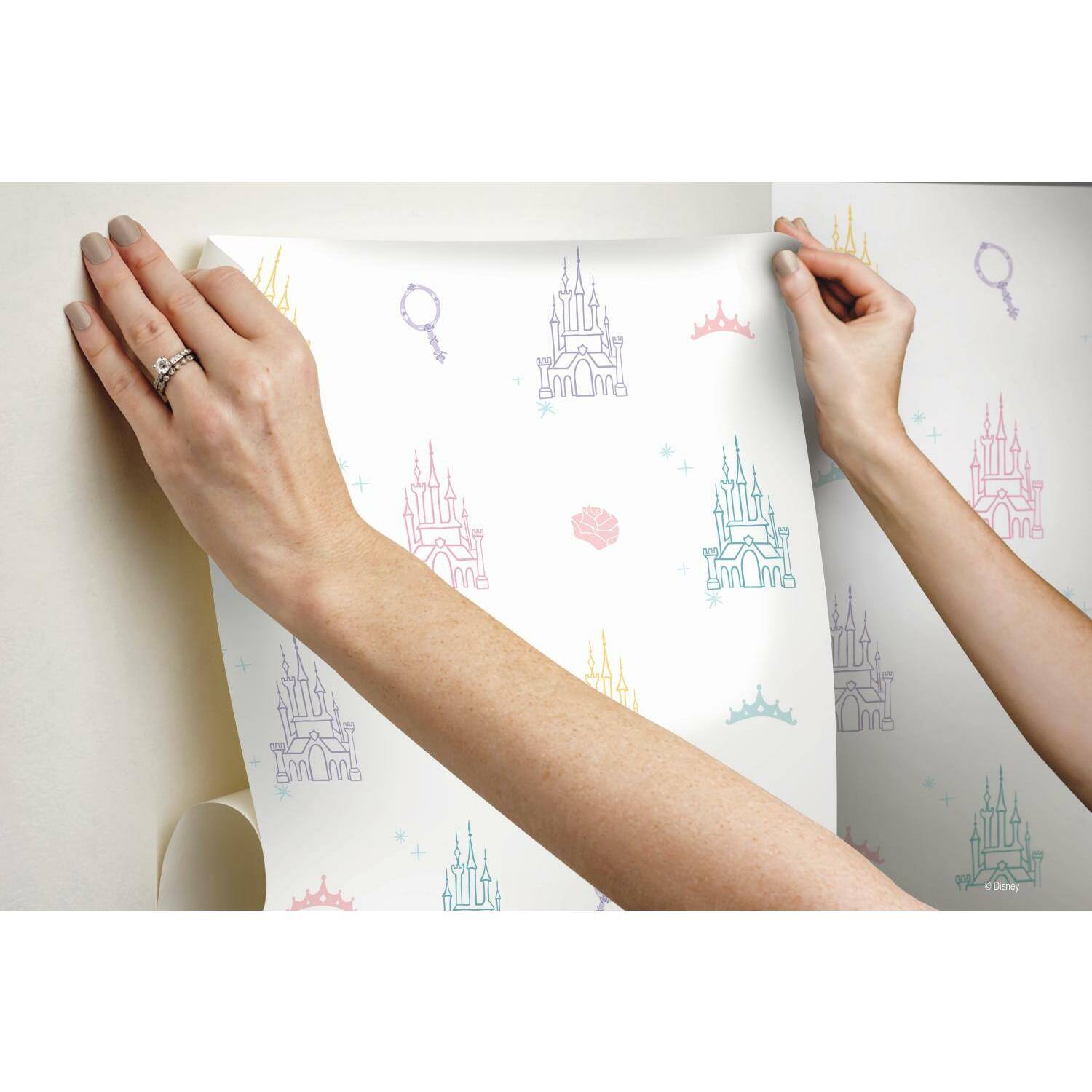 RoomMates Disney&#xAE; Princess Castle Peel &#x26; Stick Wallpaper