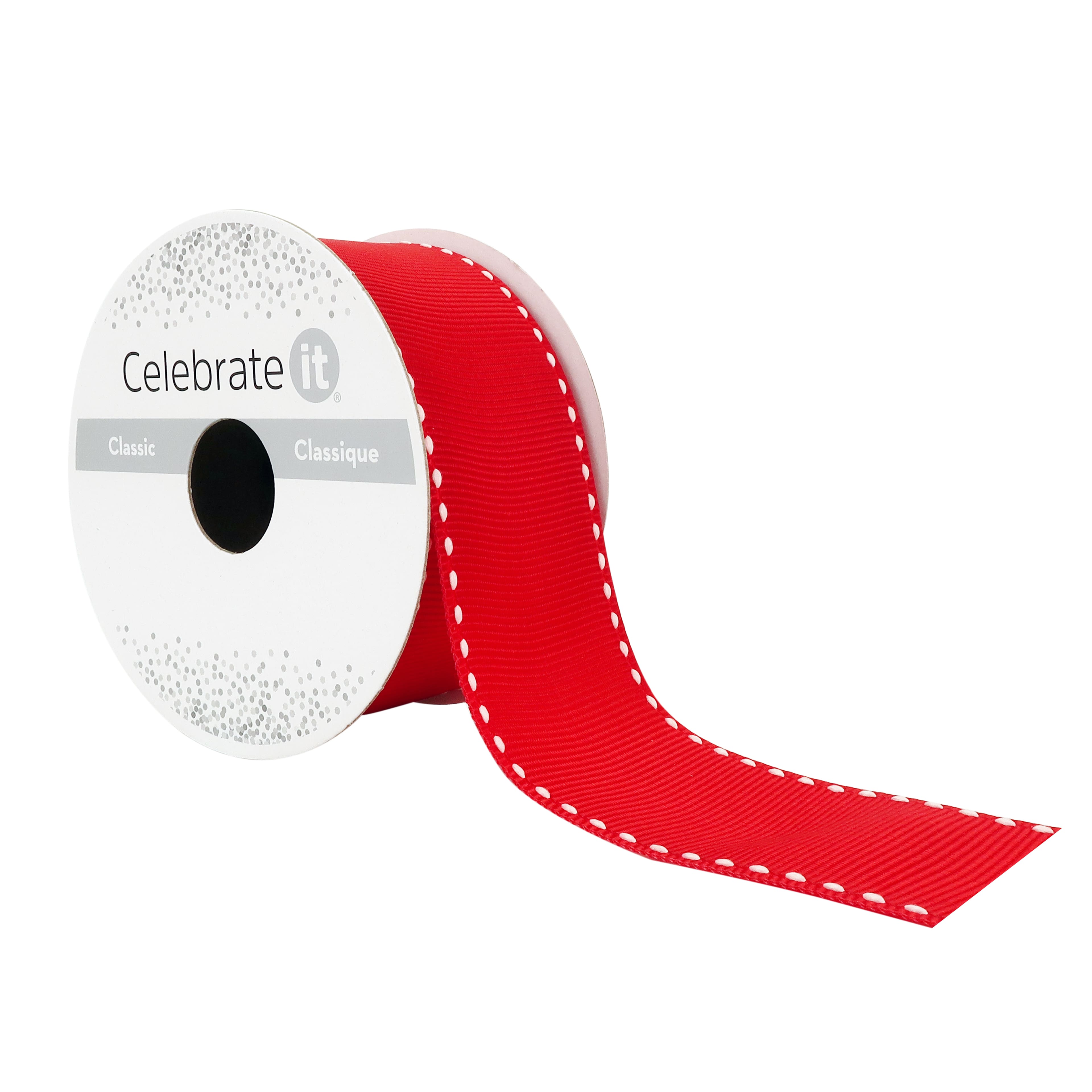 12 Pack: 1.5" x 3yd. Grosgrain Stitched Edge Ribbon by Celebrate It®