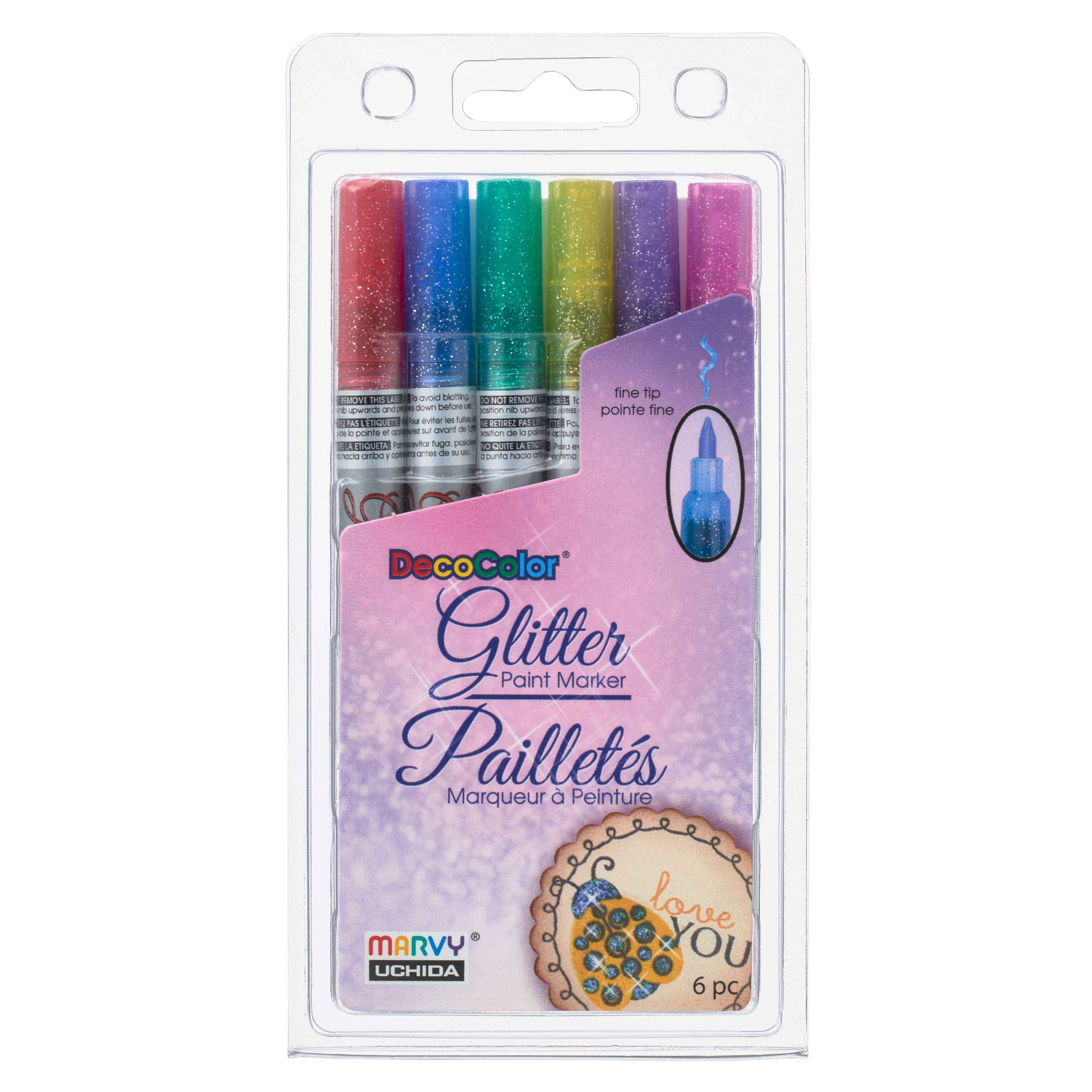 6 ct. Glitter Markers