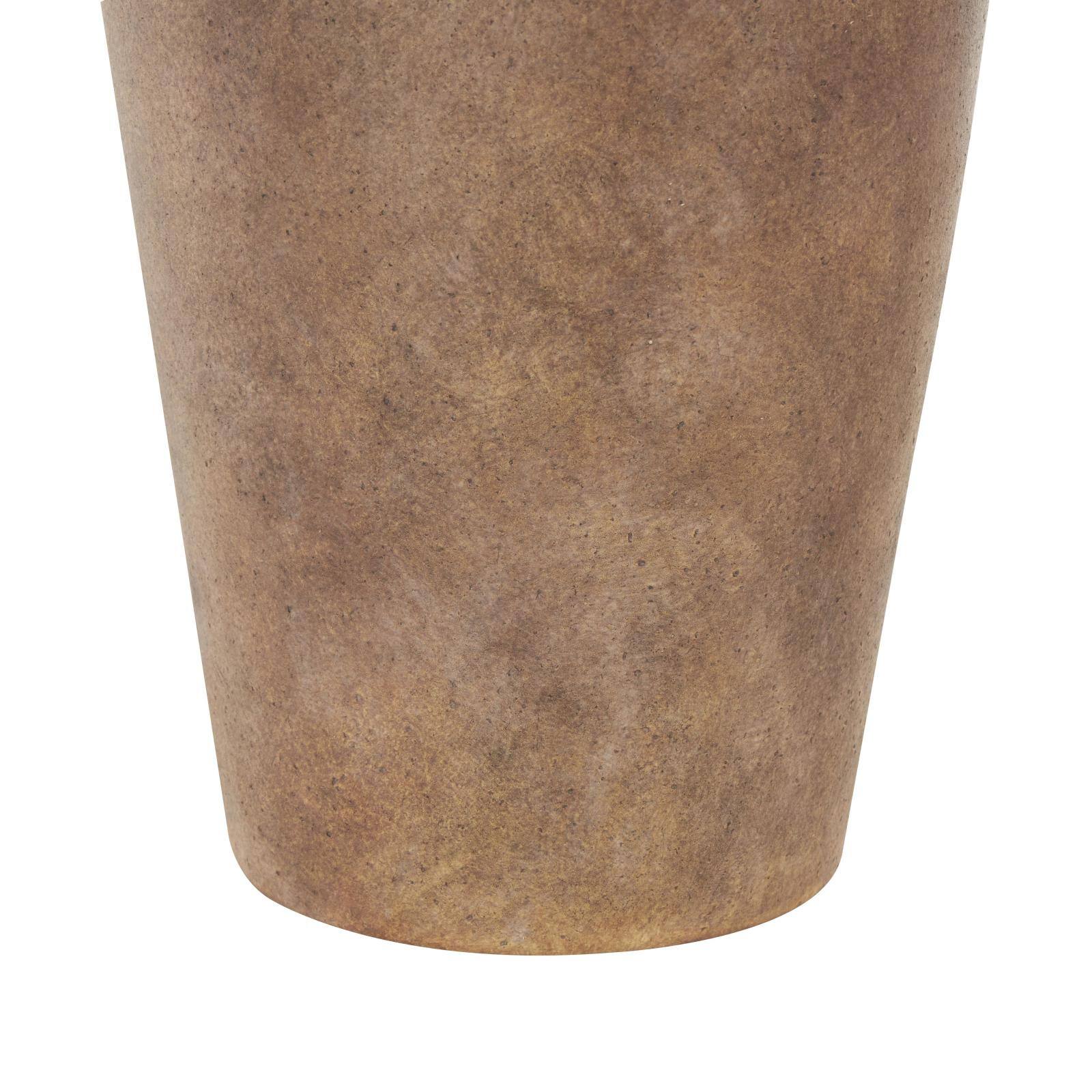 20" Copper Ceramic Antique Style Textured Vase with Handles