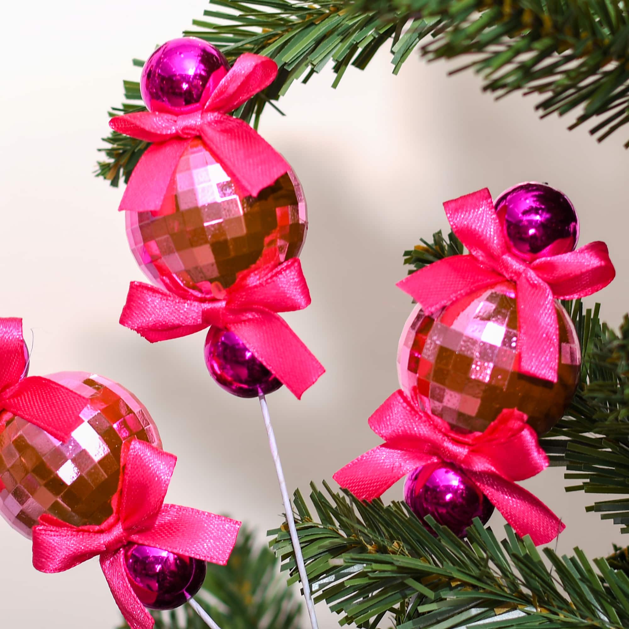 11.75&#x22; Pink Disco Ball Pick by Ashland&#xAE;