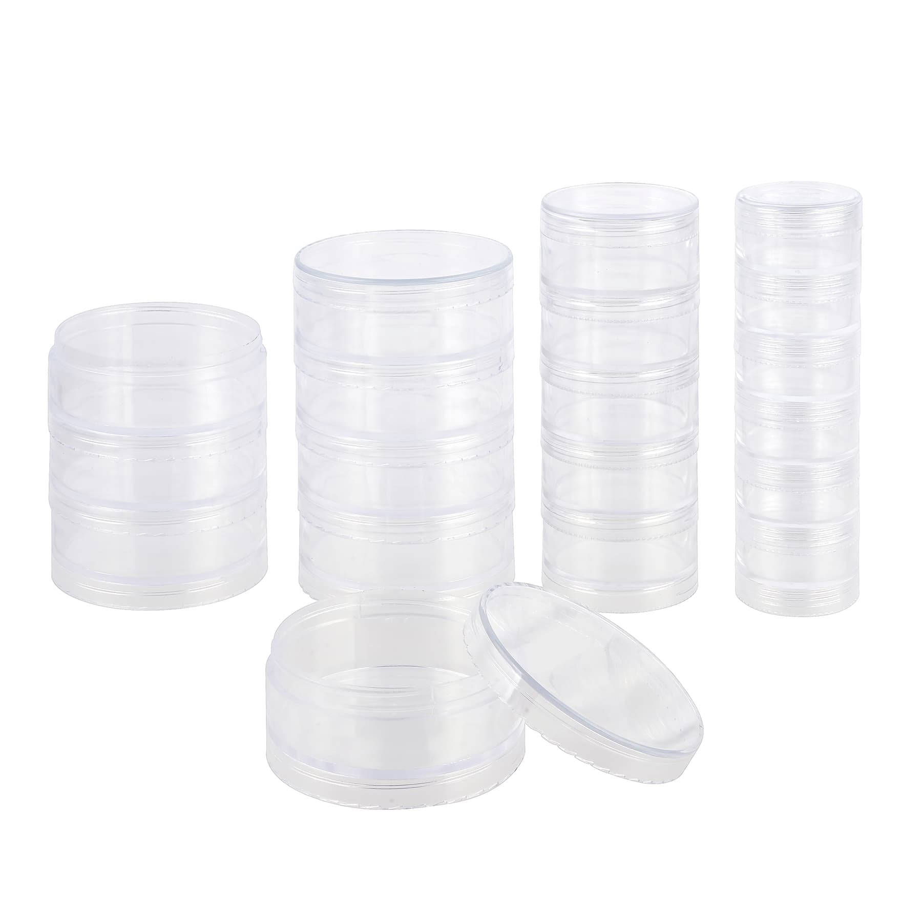 Cosywell 15 Pieces Small Bead Organizer Plastic Bead Storage Containers Clear Craft Storage Organizer Box for Beads Jewelry and Small Items(1 Pack)