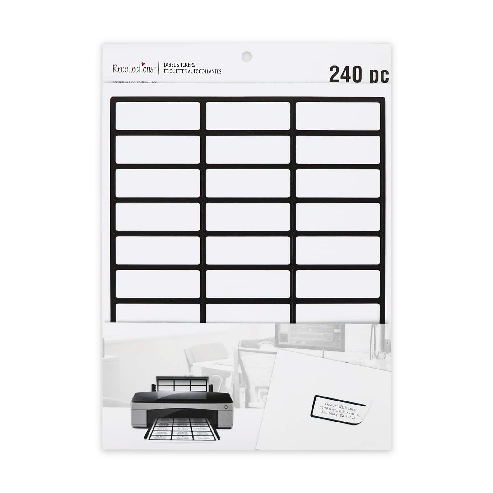 12 Packs: 240 ct. (2,880 total) Black Border Address Label Stickers by Recollections™
