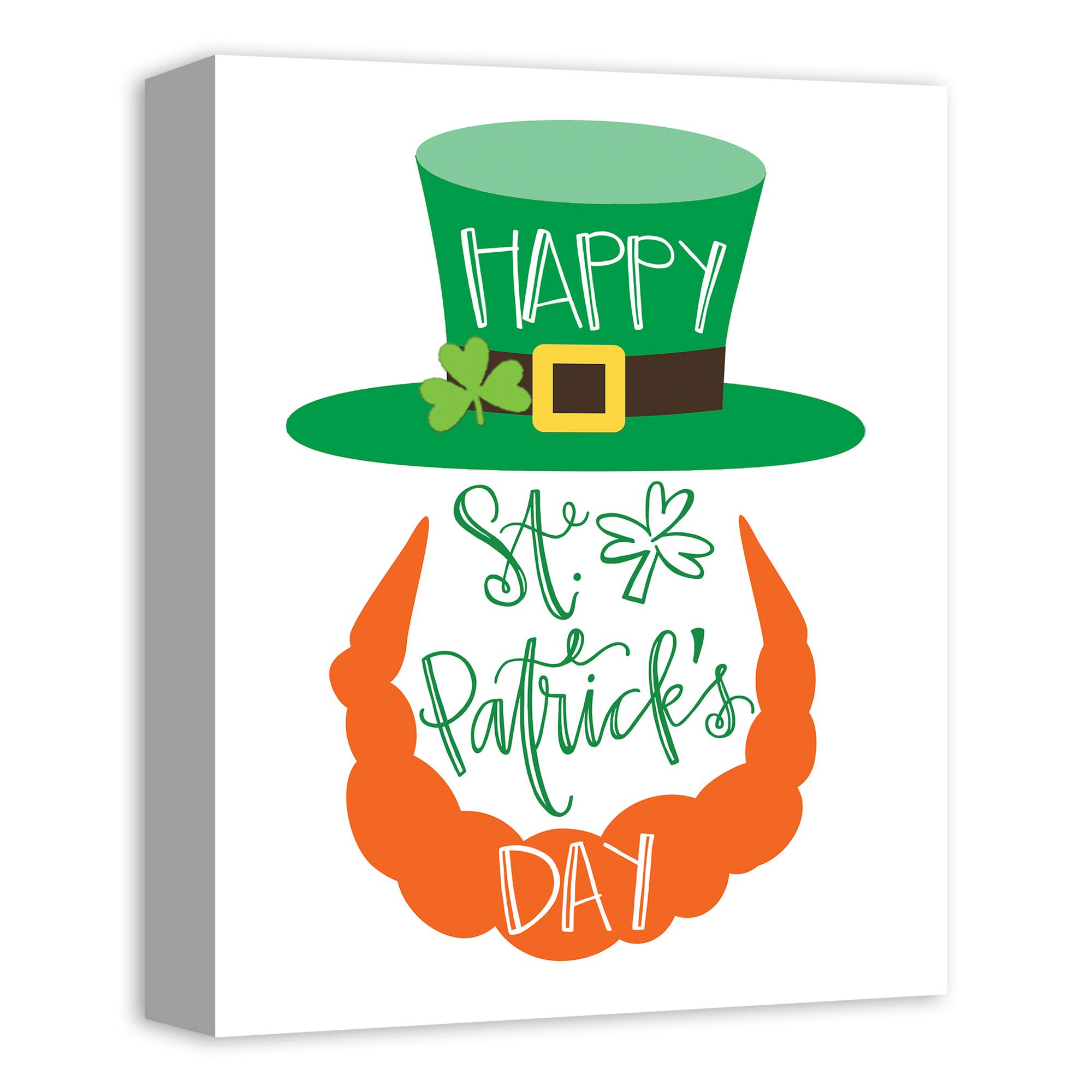 Happy St. Patrick's Day Leprechaun Canvas Wall Art