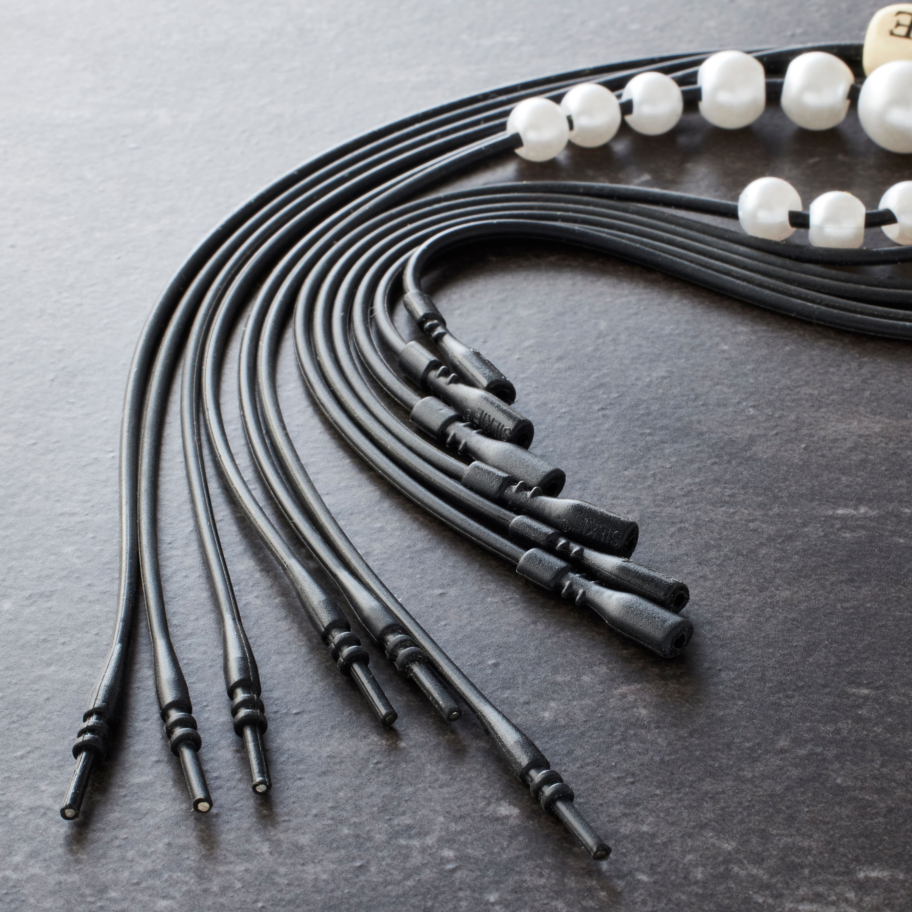 6 Packs: 6 ct. (36 total) Black Stretch Magic Silkies&#x2122; Necklaces