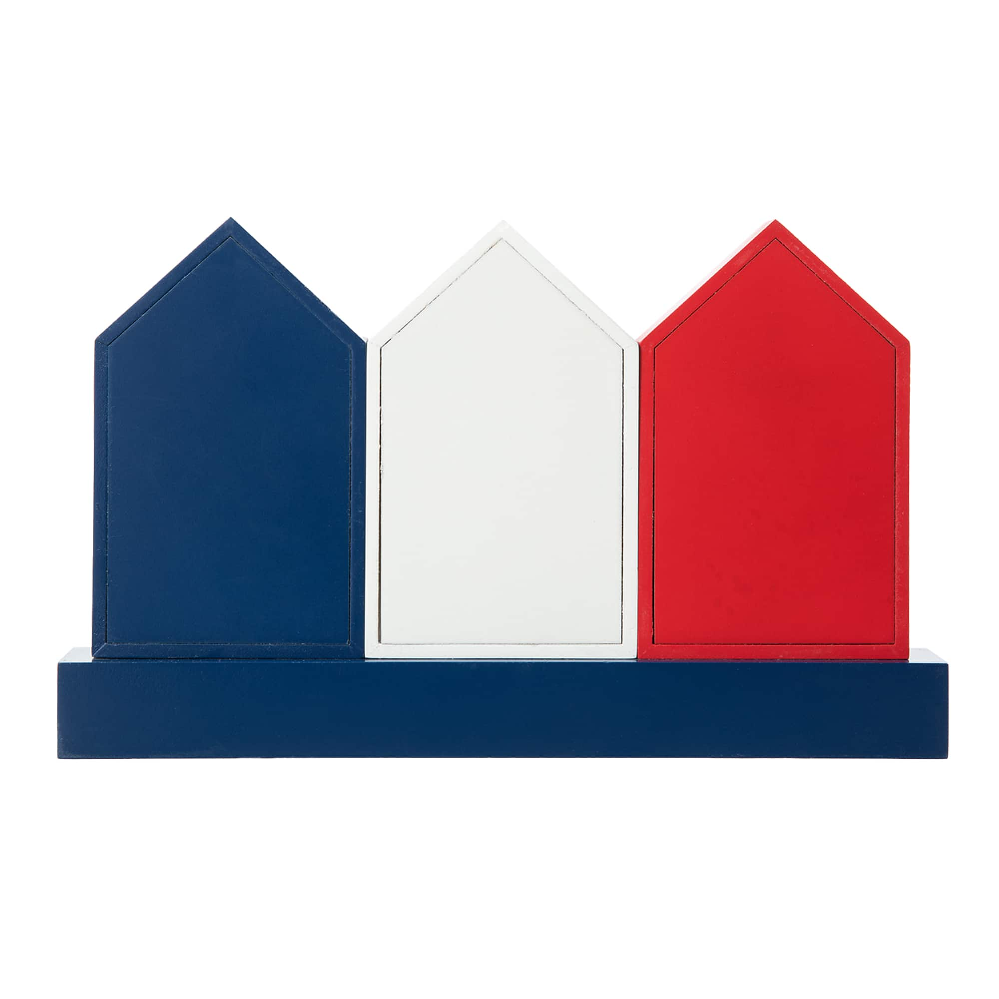 Glitzhome&#xAE; 13&#x22; Liberty, Freedom, America House-Shaped Tabletop D&#xE9;cor