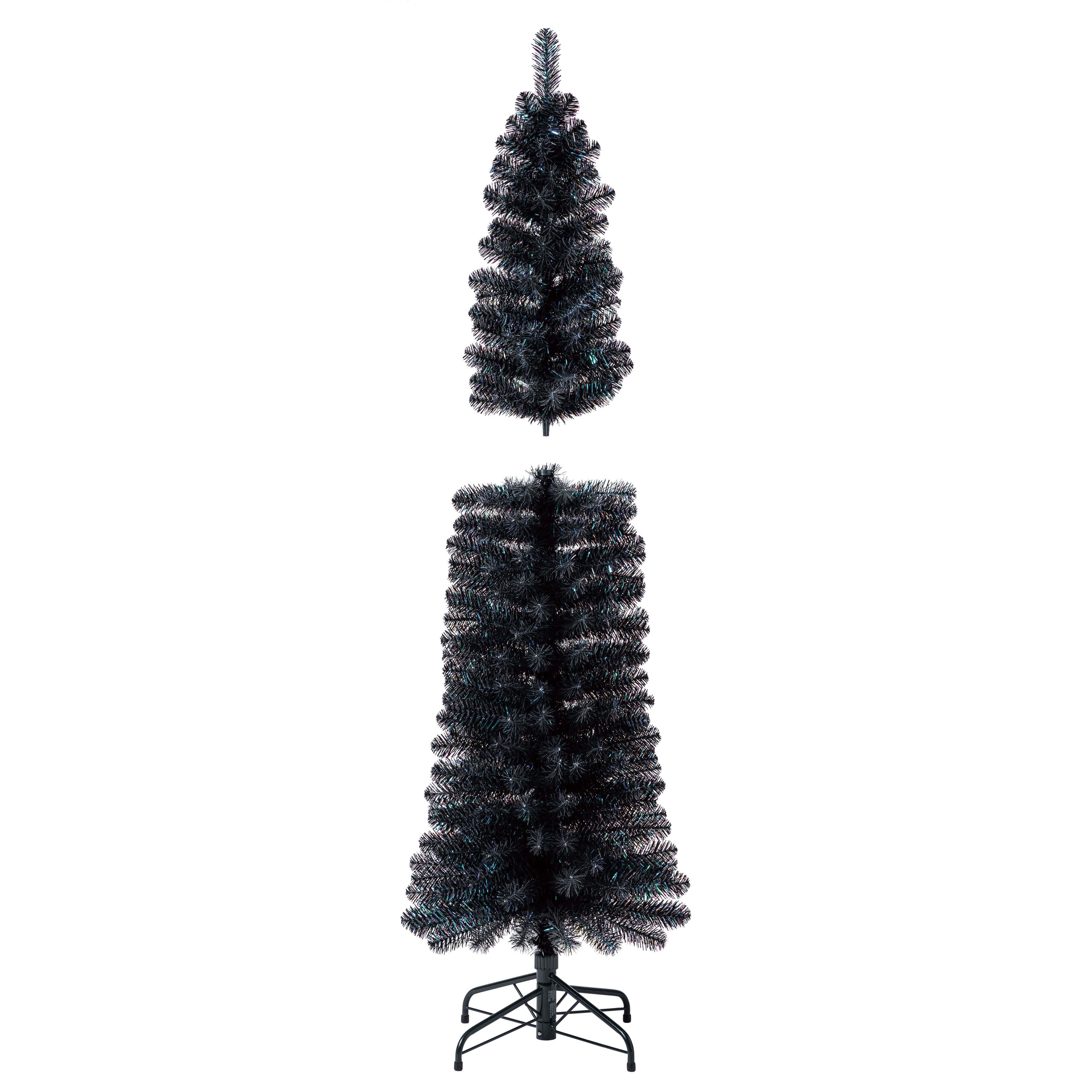 6ft. Unlit Black Sparkle Artificial Christmas Tree by Ashland&#xAE;