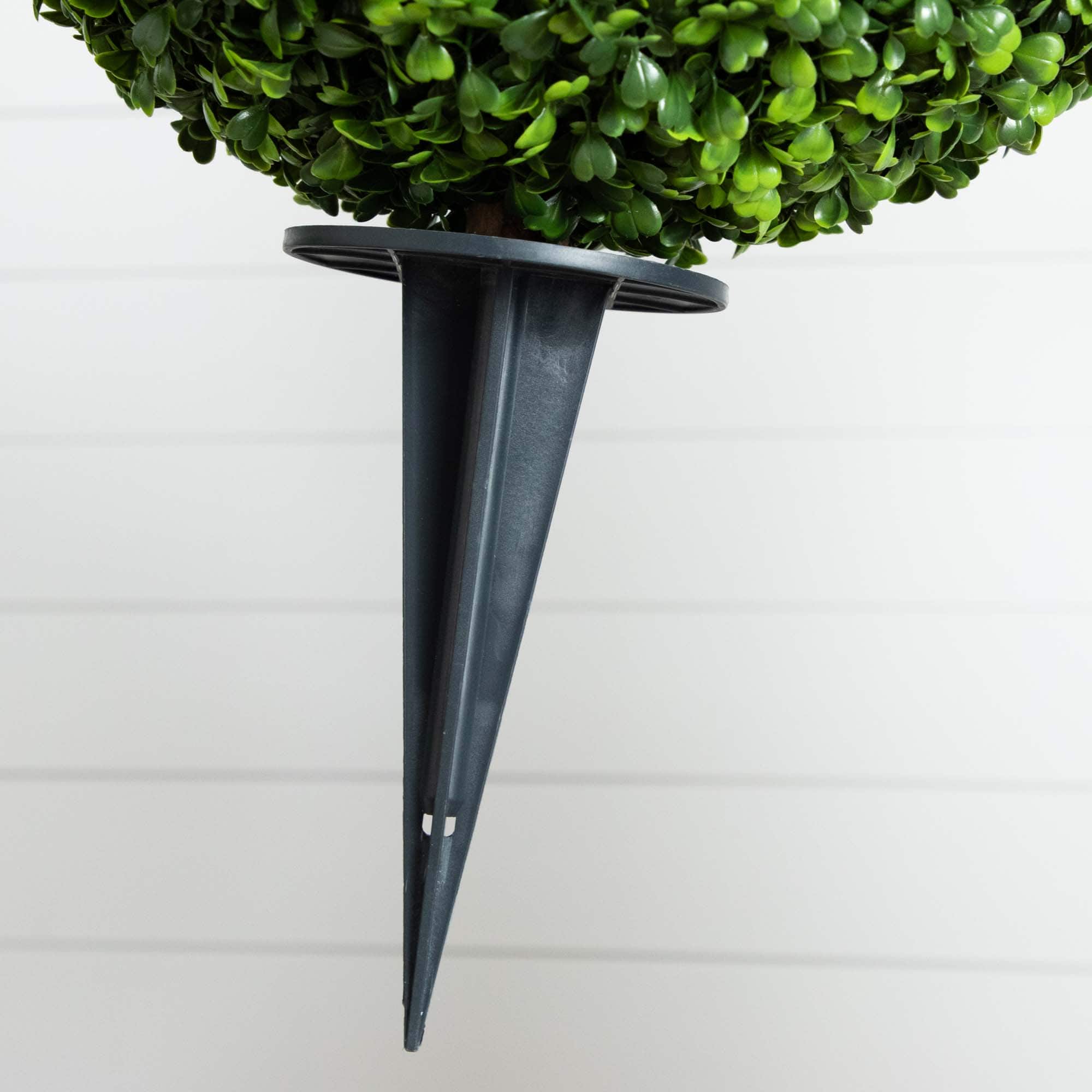 14" UV-Resistant Boxwood Ball Topiaries with Integrated Ground Stakes, 2ct.
