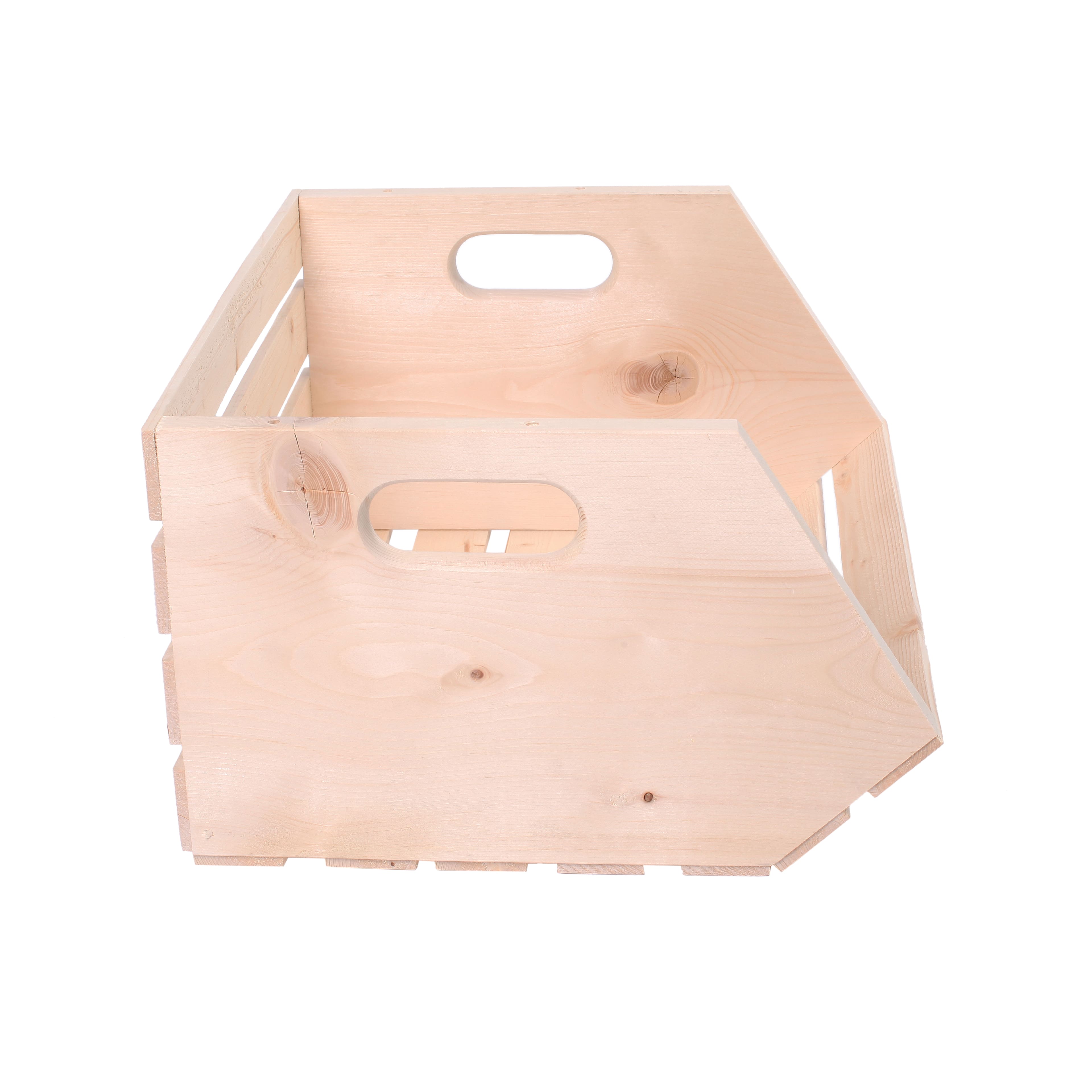 Bac en bois de pin empilable, 45,7 cm x 39,3 cm de Make Market