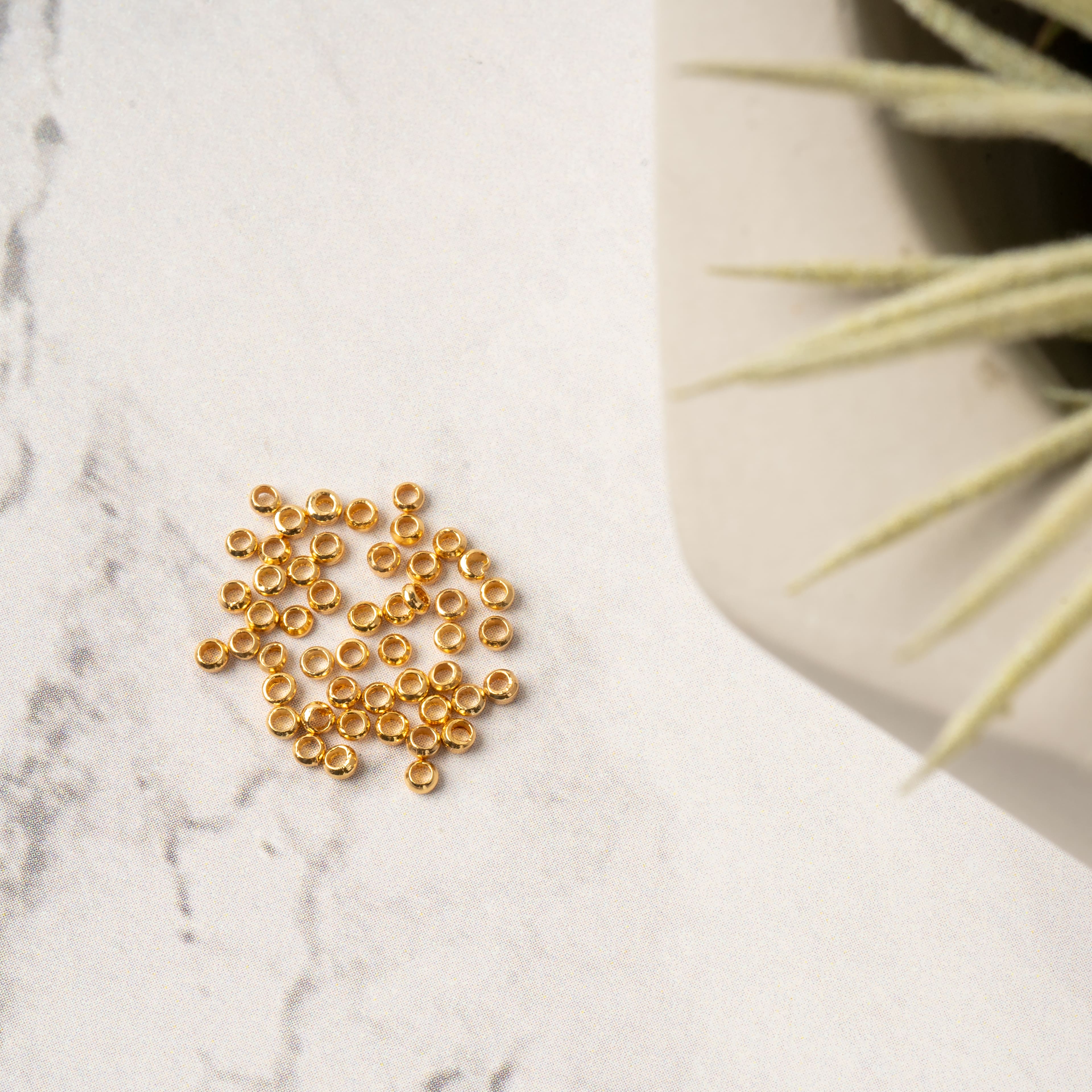 2mm Metal Crimp Beads, 50ct. by Bead Landing&#x2122;