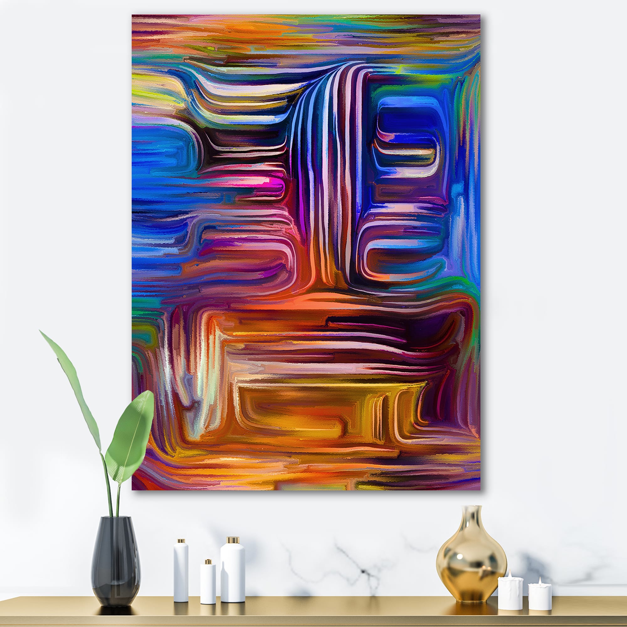 Designart - Colour Fusion V - Modern Canvas Wall Art Print