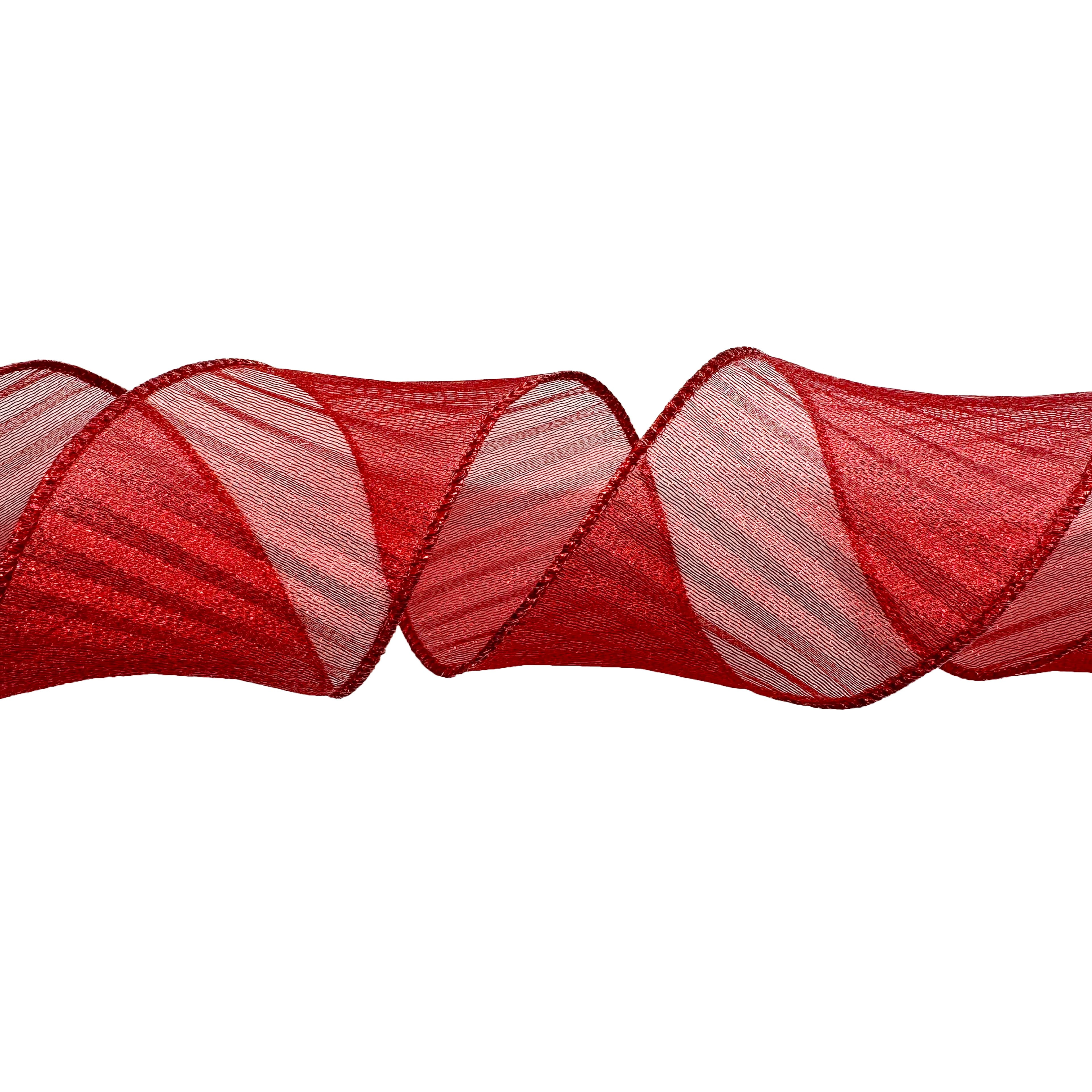 2.5&#x22; x 80ft. Red Wired Spiral Jumbo Ribbon by Celebrate It&#xAE;