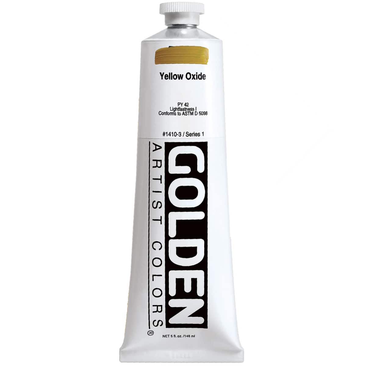 Golden Heavy Body Acrylic Paint, 5 oz in 1410 Yellow Oxide