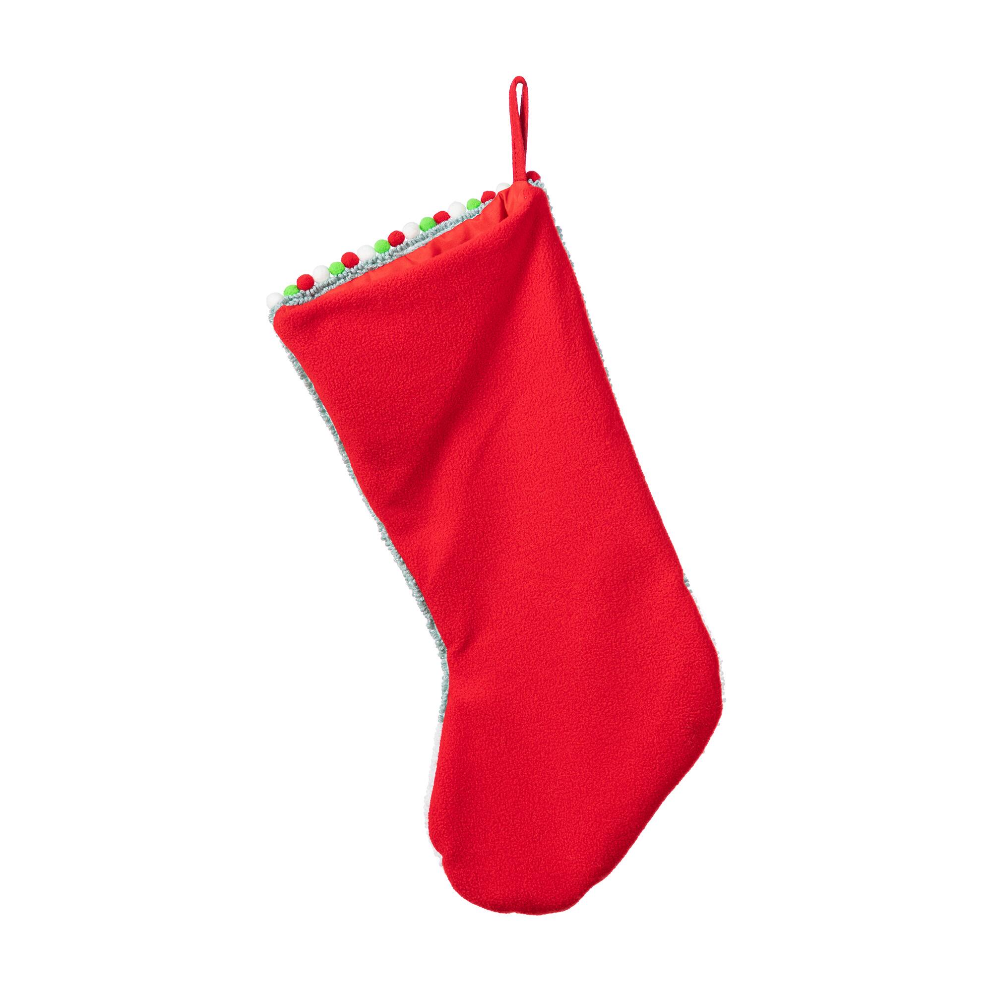 Glitzhome&#xAE; 21&#x22;L Hooked Christmas Dinosaur Stocking