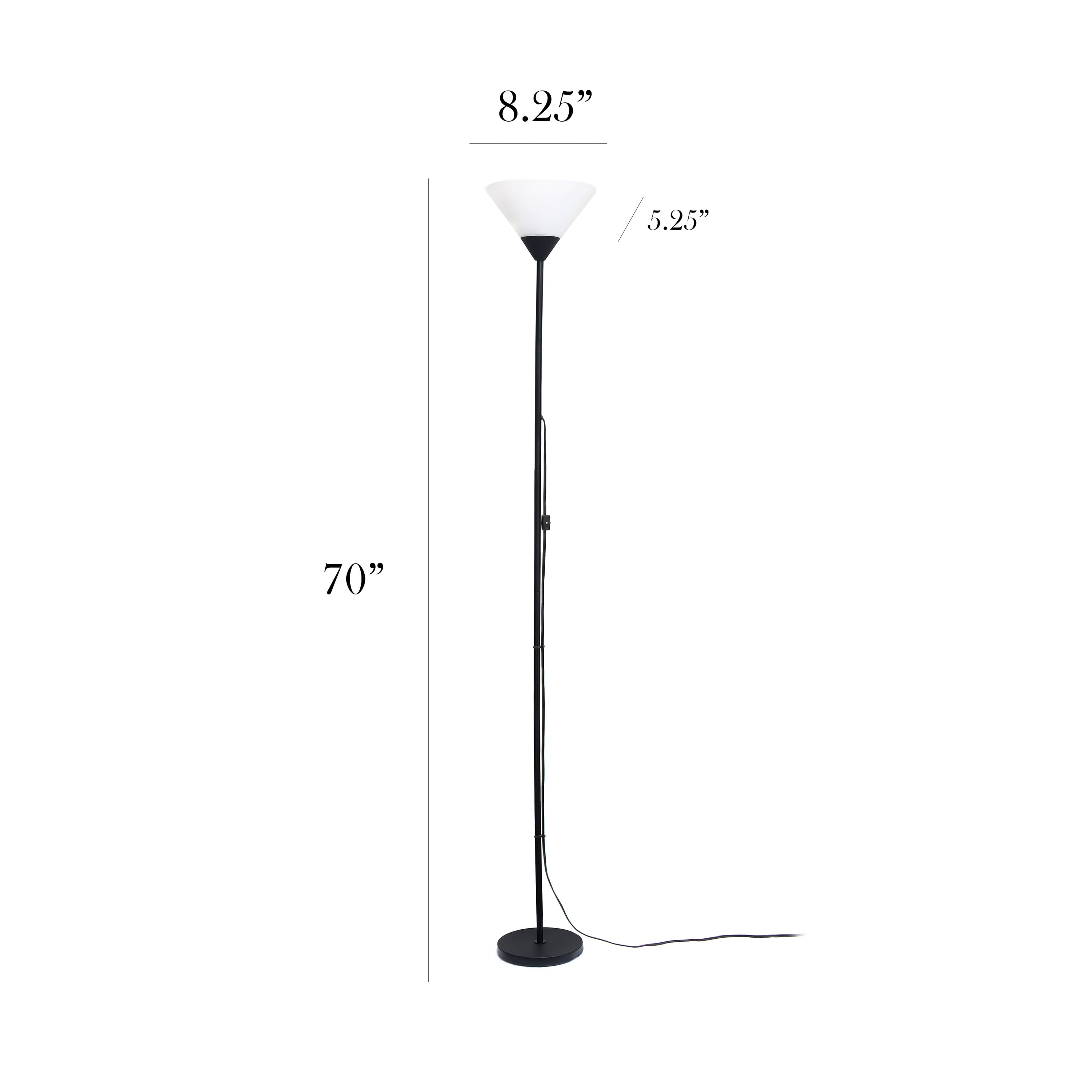 Simple Designs 70&#x22; Torchiere Floor Lamp