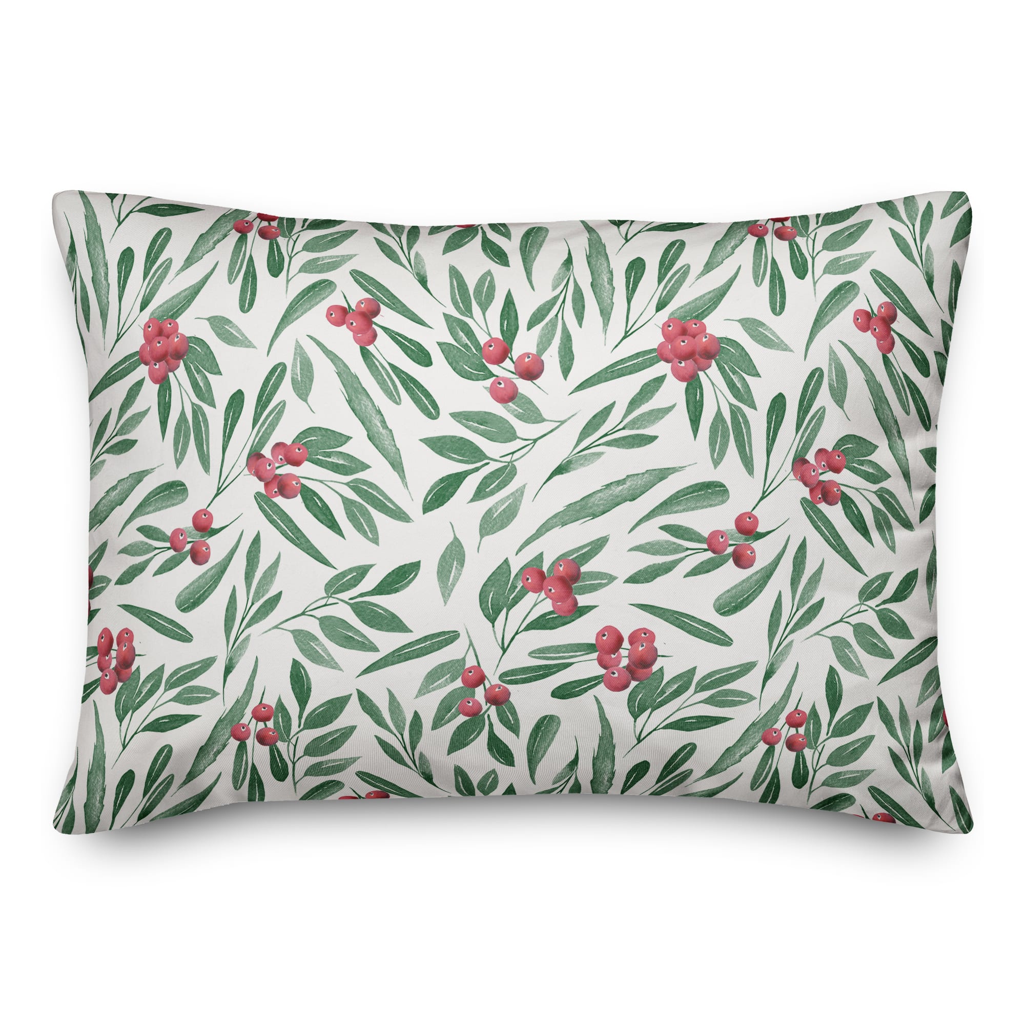 Holly Berries 14x20 Throw Pillow